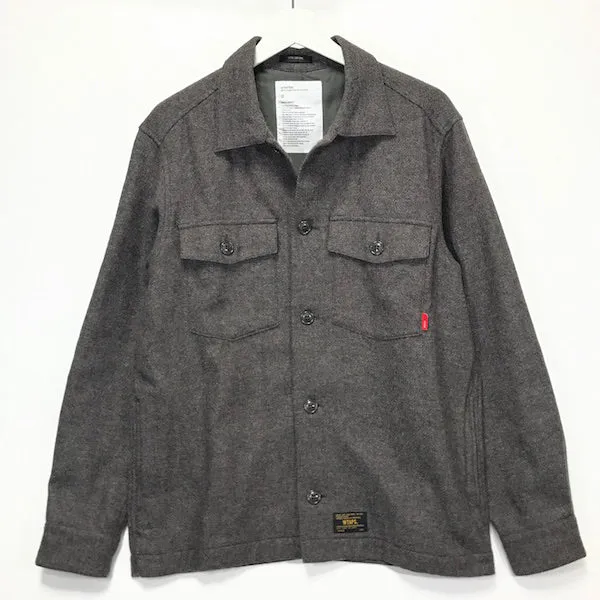 [L] WTaps Wool BUDS L/S Shirt Brown