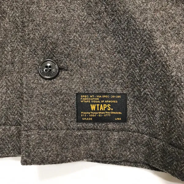 [L] WTaps Wool BUDS L/S Shirt Brown
