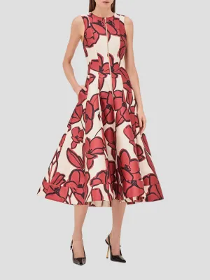Lazaro Dress in Rust Petal