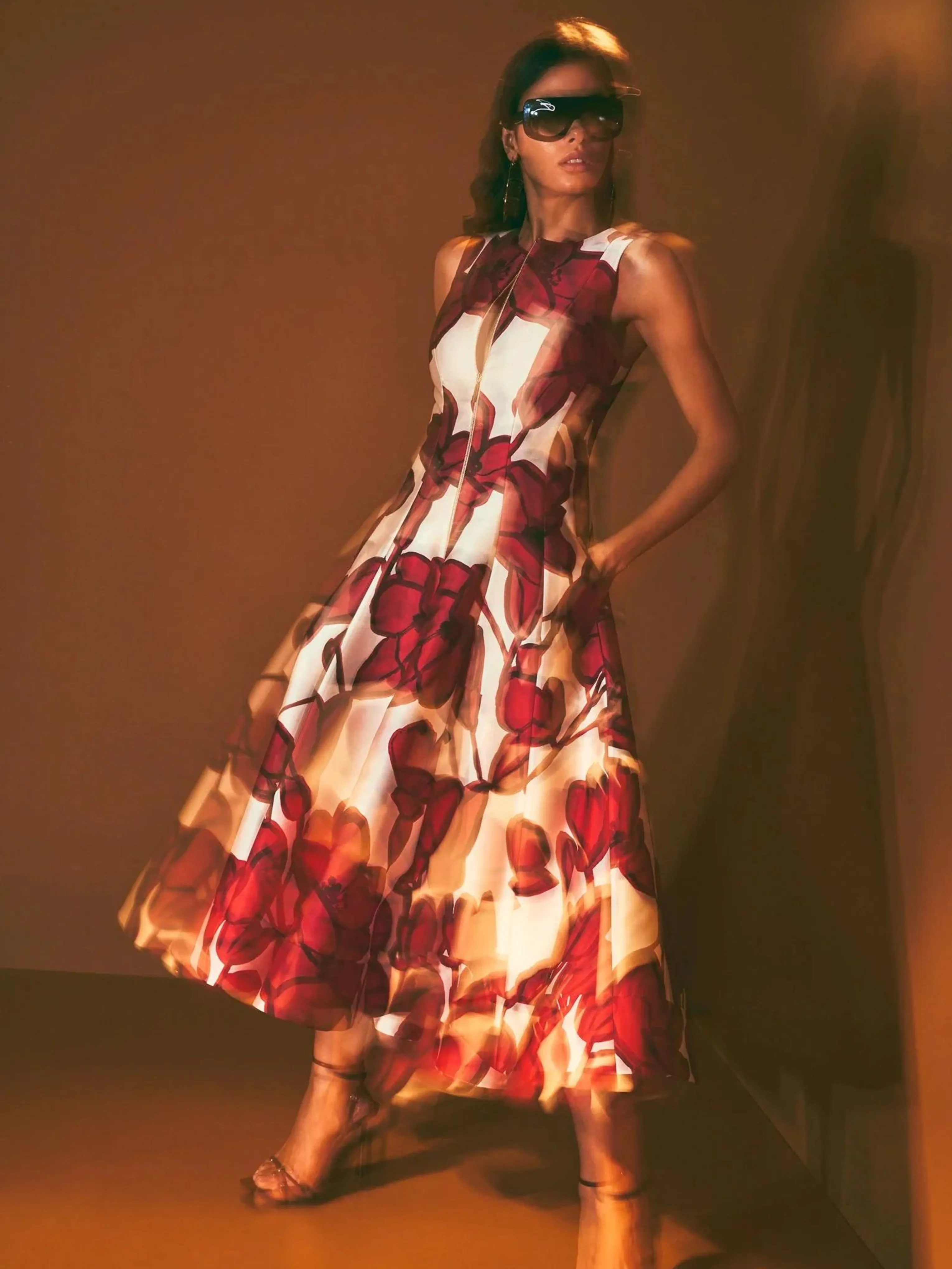 Lazaro Dress in Rust Petal