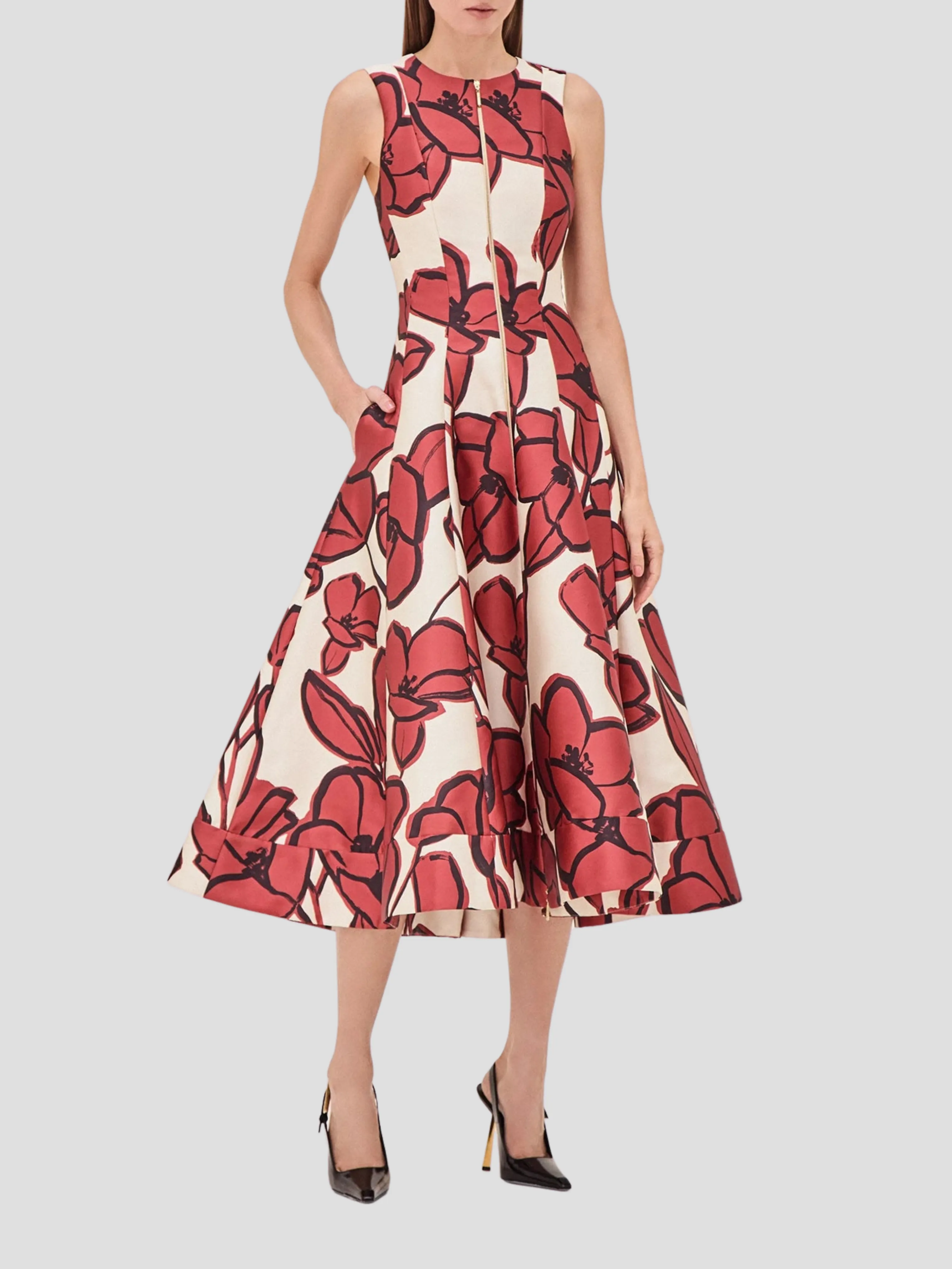 Lazaro Dress in Rust Petal