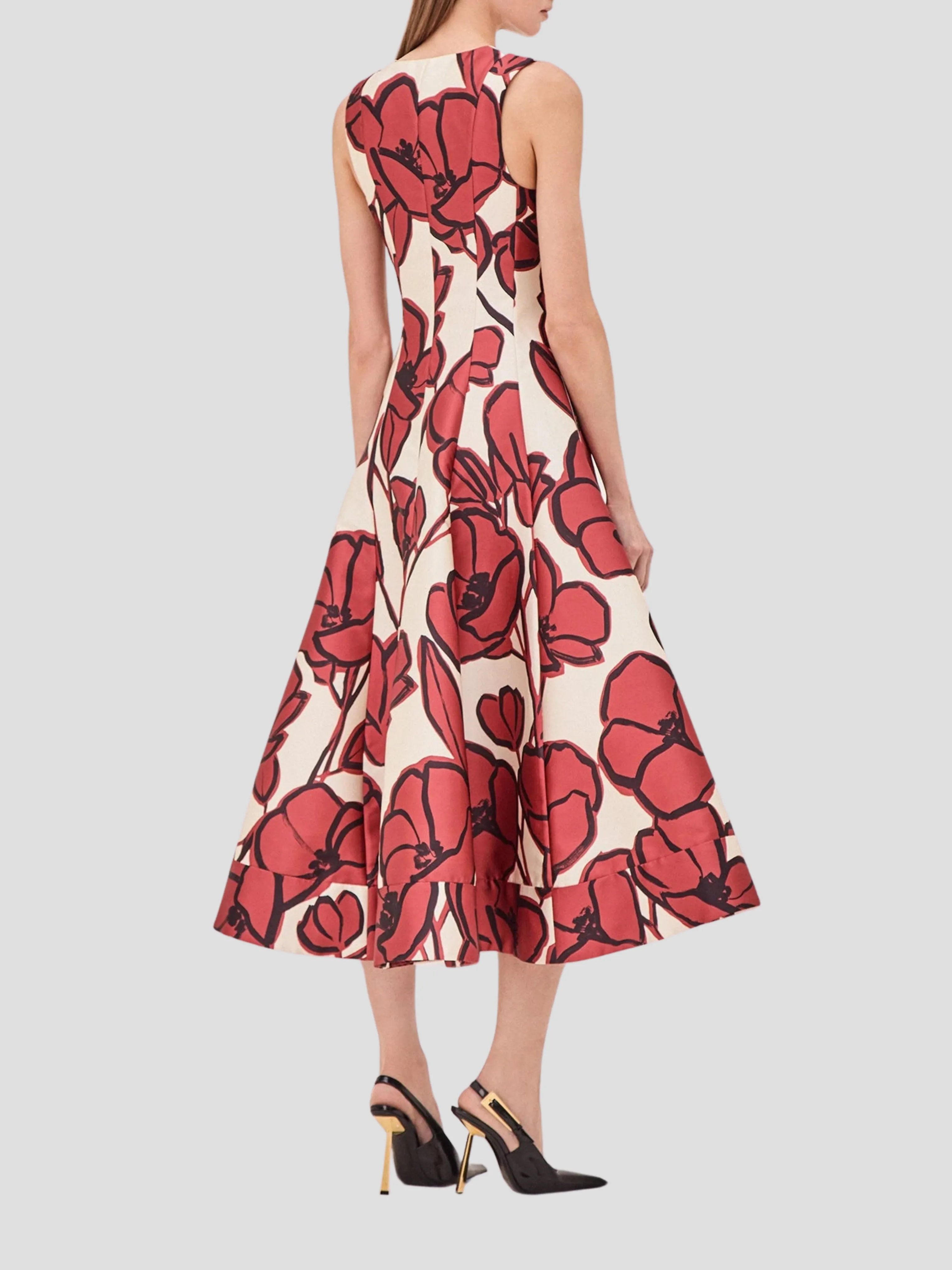 Lazaro Dress in Rust Petal