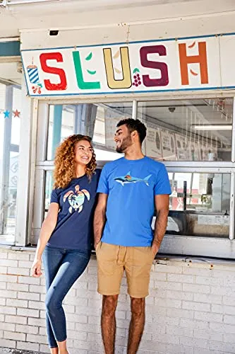 Life is Good Women's Standard Crusher V-Neck Graphic T-Shirt, Darkest Blue, Small