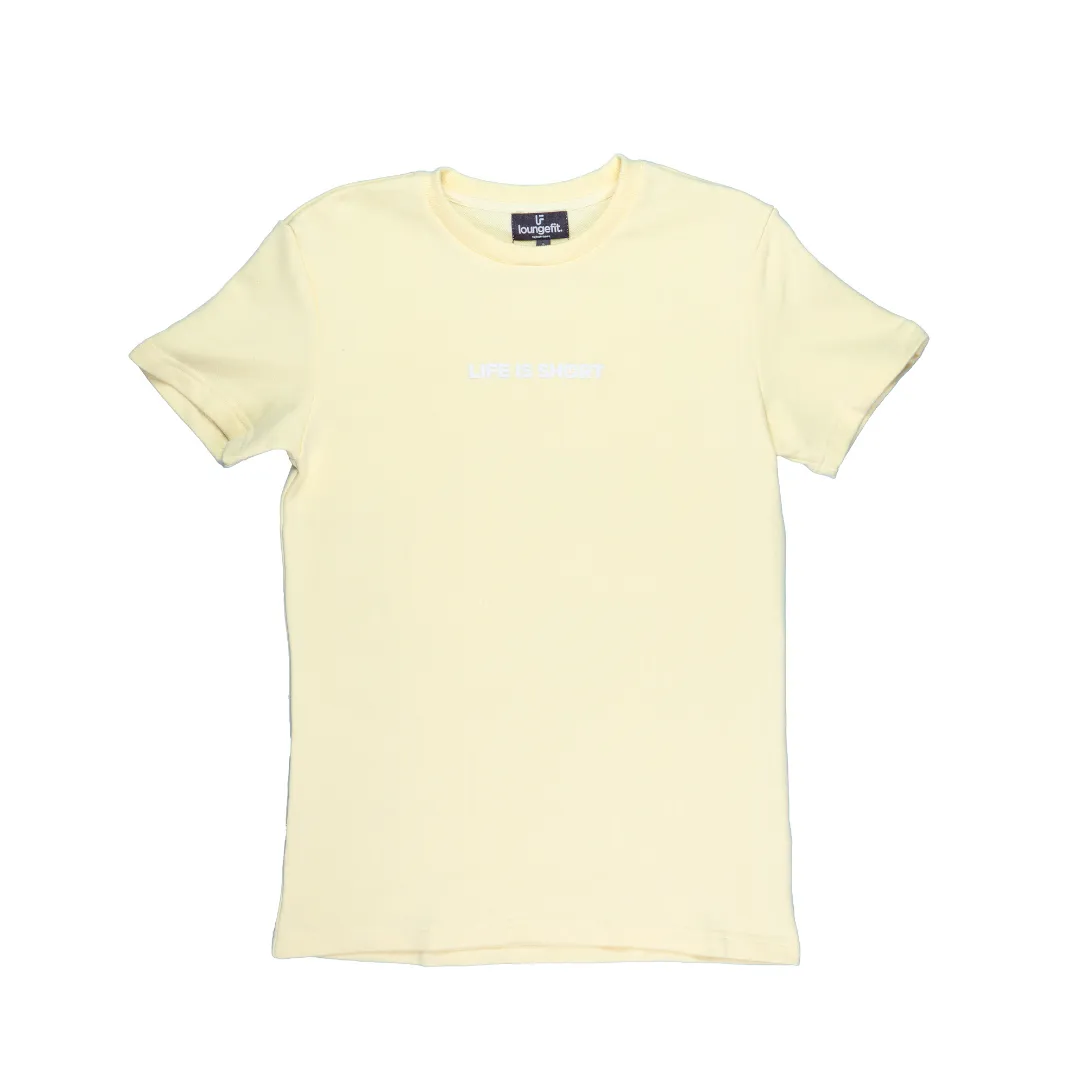 Life is Short Puff Print T-Shirt