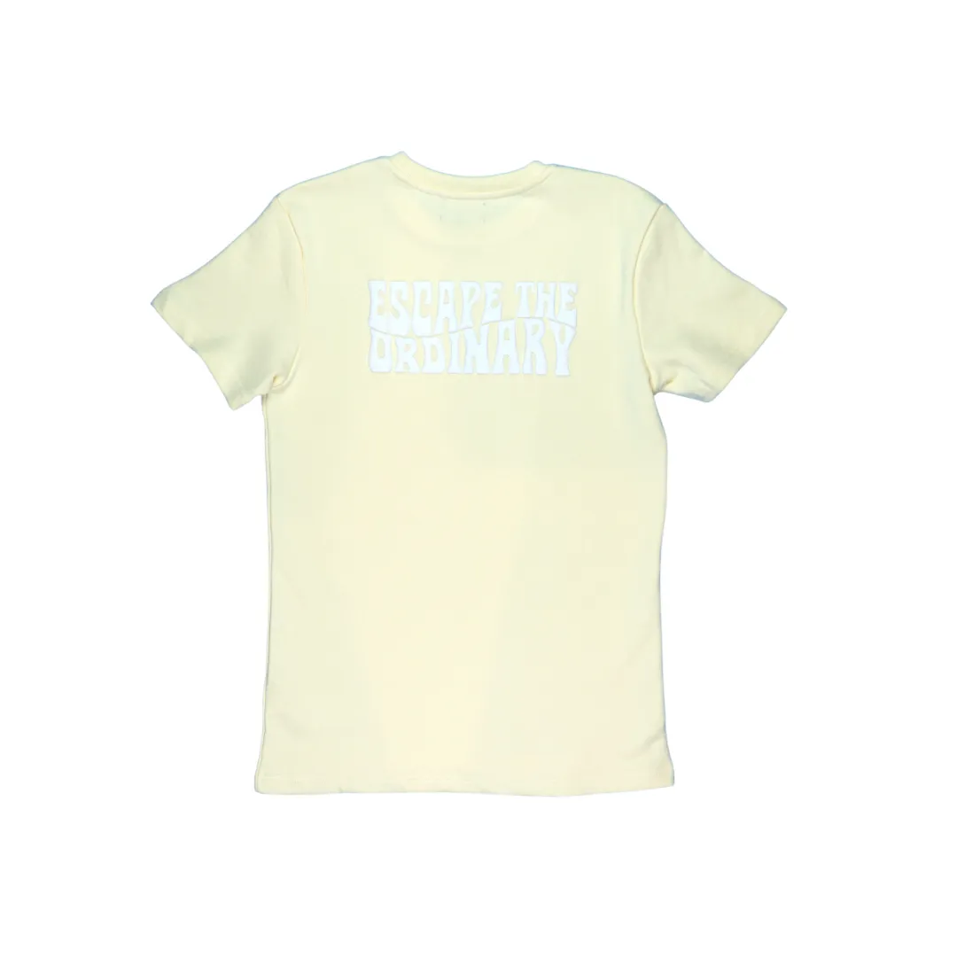 Life is Short Puff Print T-Shirt