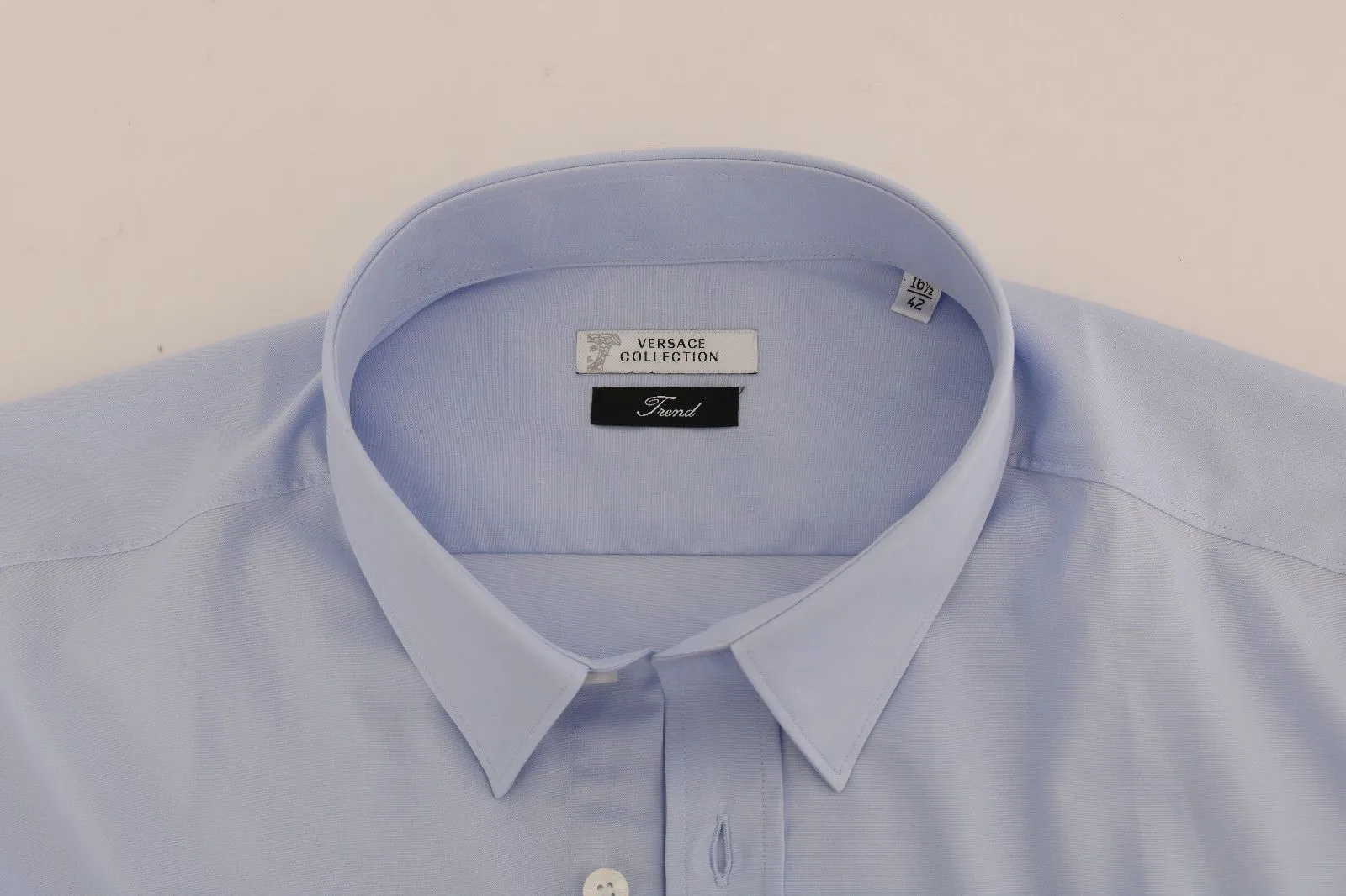 Light Blue Cotton Dress Shirt Trend Slim Fit