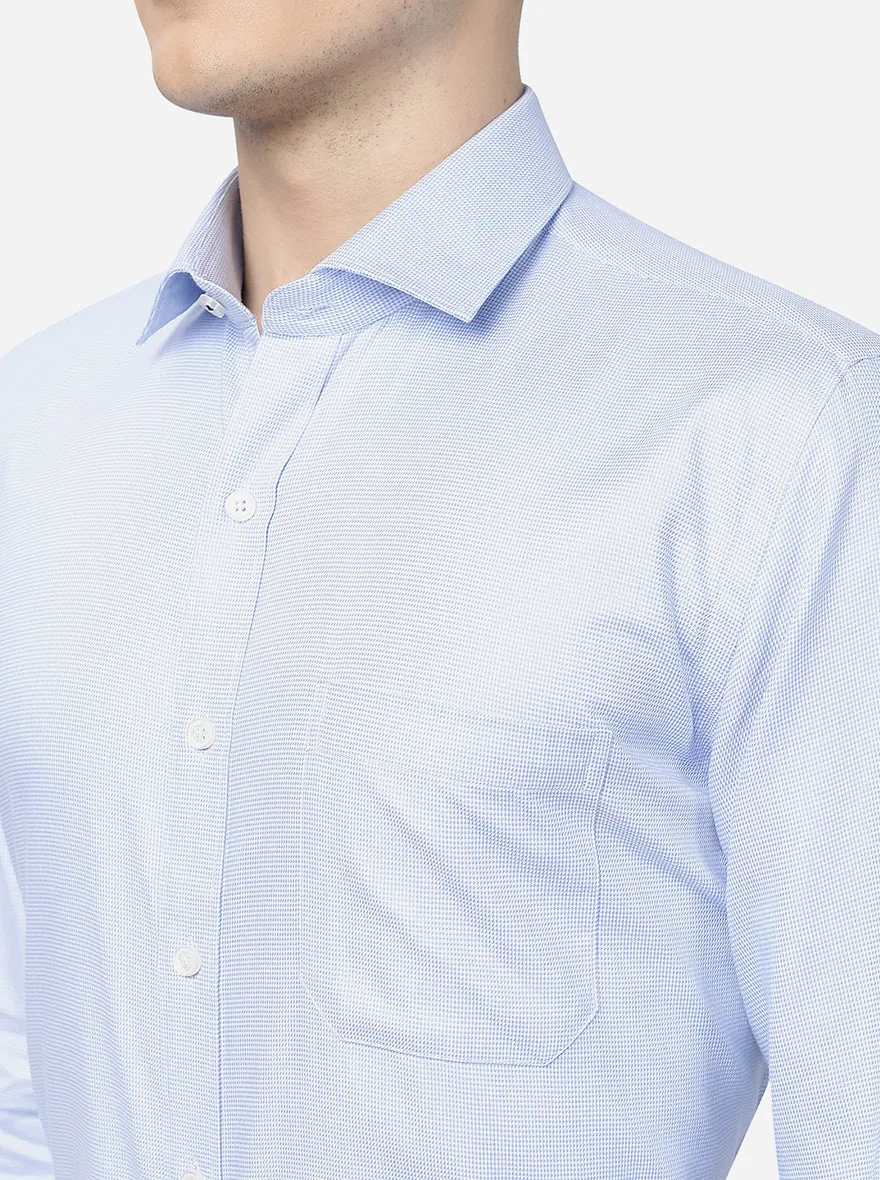 Light Blue Solid Regular Fit Formal Shirt | JadeBlue