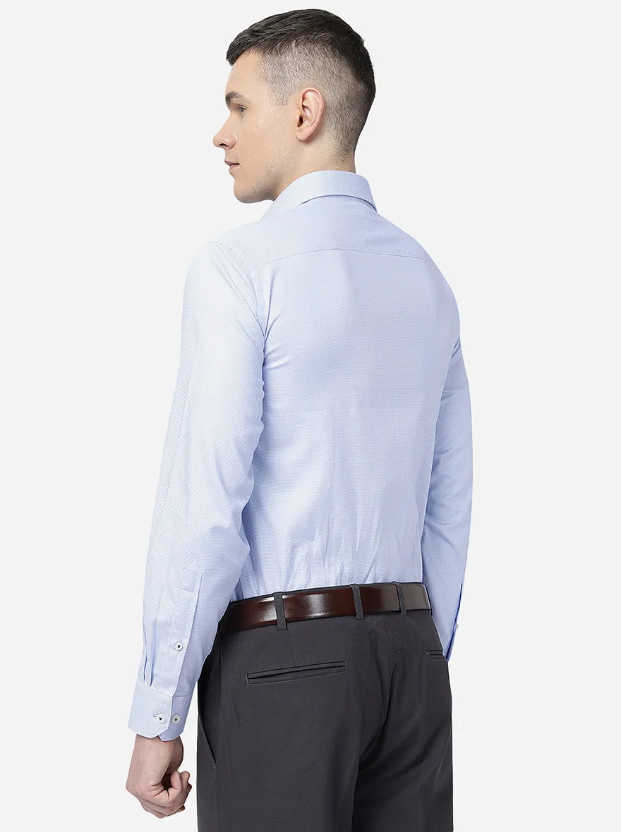 Light Blue Solid Regular Fit Formal Shirt | JadeBlue