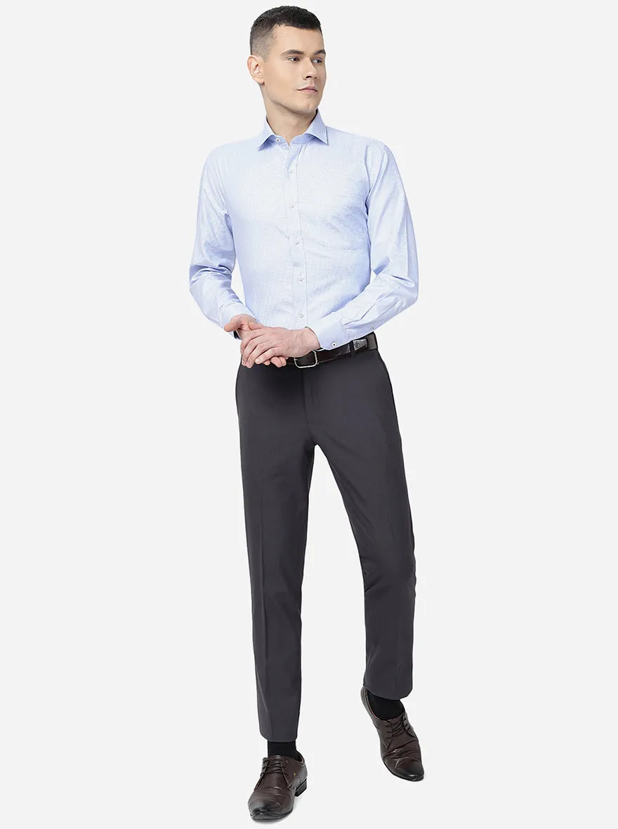 Light Blue Solid Regular Fit Formal Shirt | JadeBlue