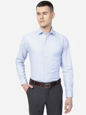 Light Blue Solid Regular Fit Formal Shirt | JadeBlue