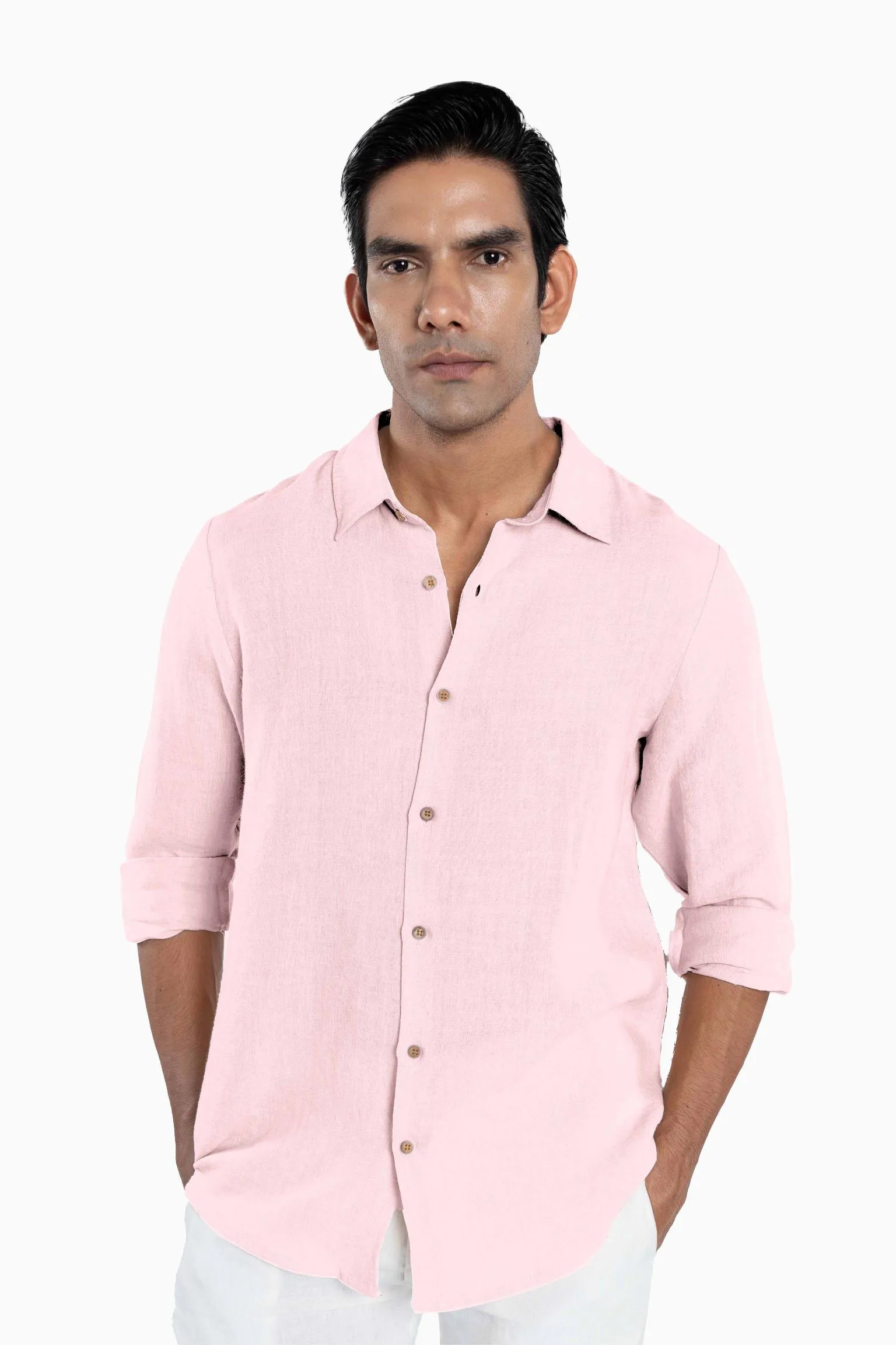 Linen Arlo Shirt-Brown Bean