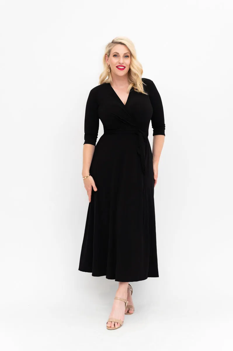 Little Black Wrap Dress- pre order