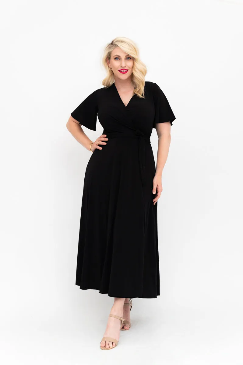 Little Black Wrap Dress- pre order