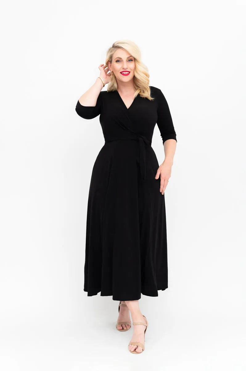 Little Black Wrap Dress- pre order