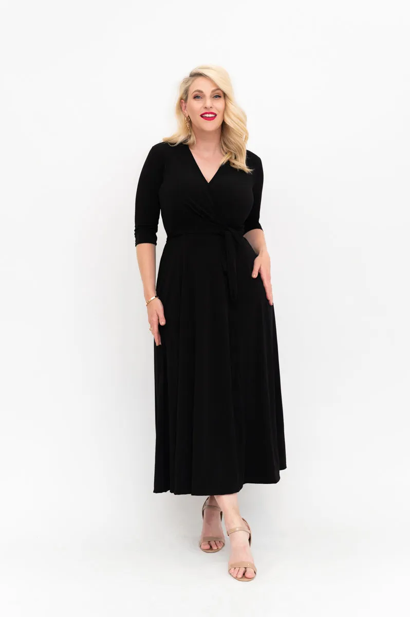 Little Black Wrap Dress- pre order