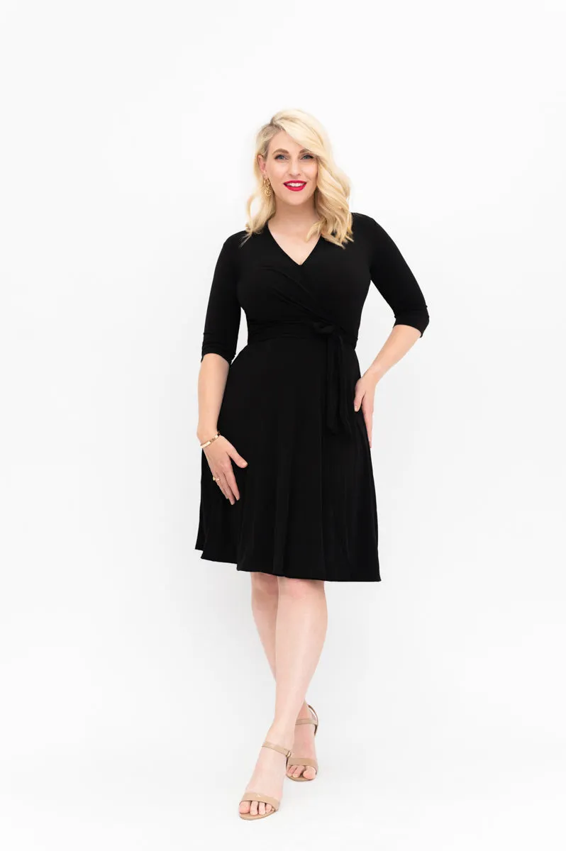 Little Black Wrap Dress- pre order