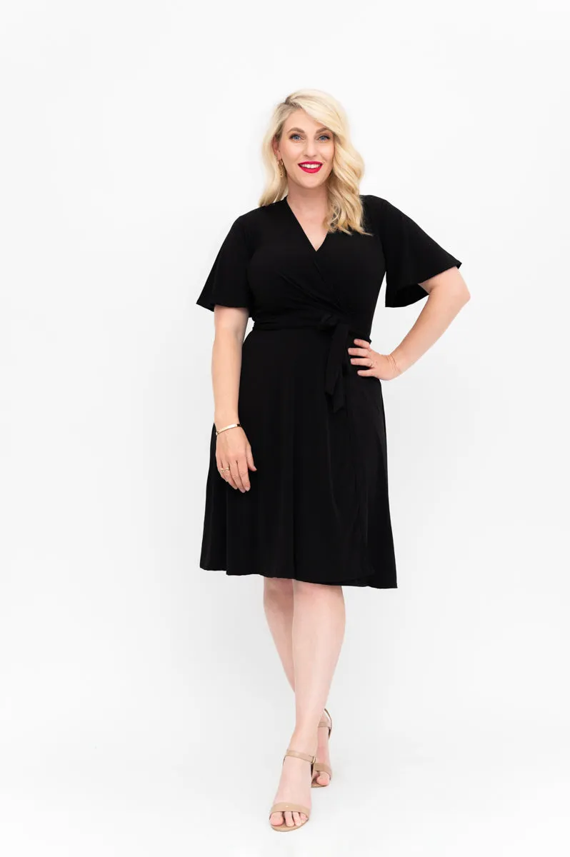 Little Black Wrap Dress- pre order