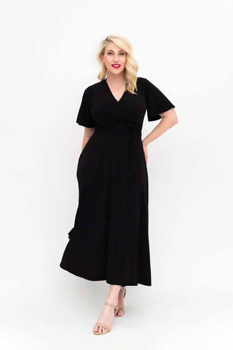 Little Black Wrap Dress- pre order