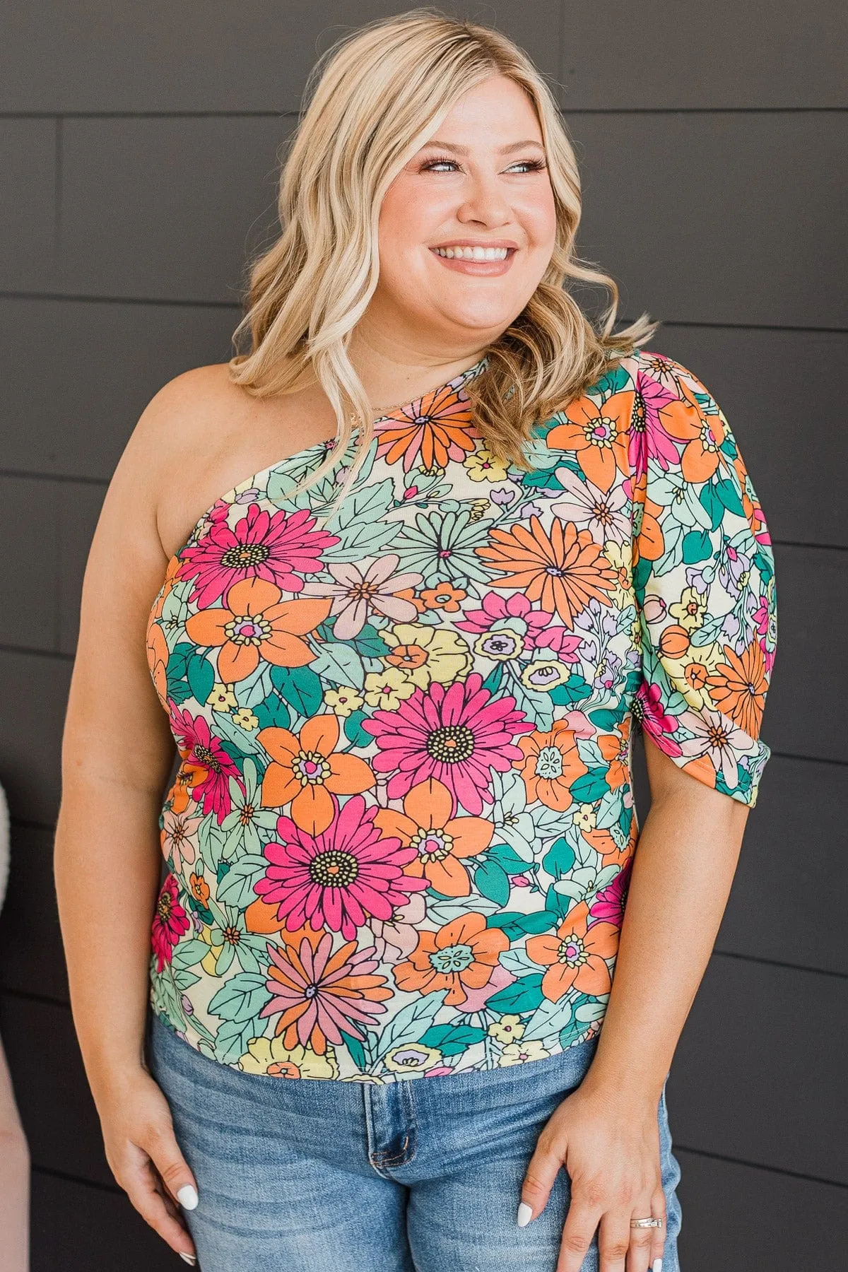 Live Fashionably Floral Top- Multi-Color