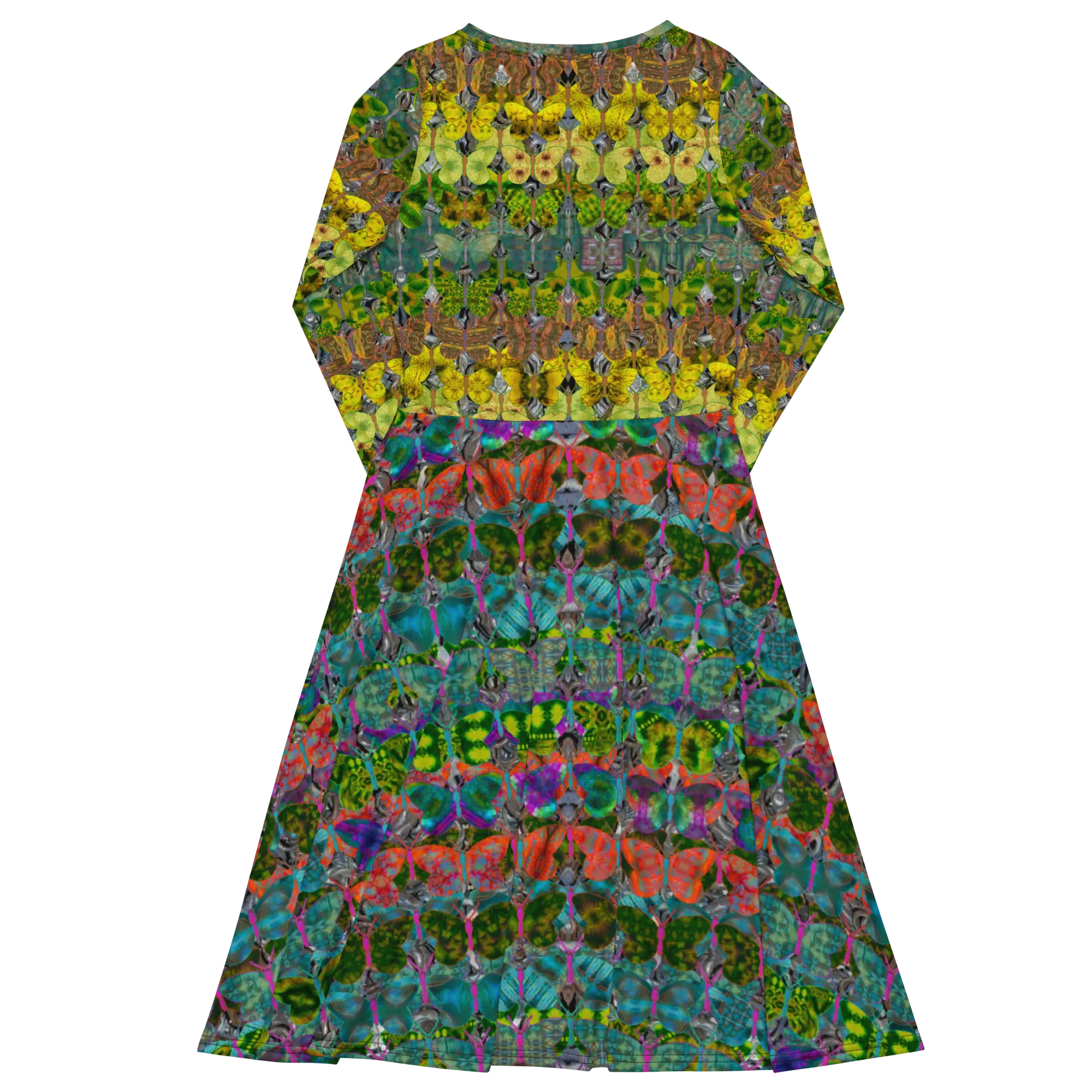 Long Sleeve Midi Dress (Her/Muliebris)(Butterfly Glade Tree Link Pride Stripes) RJSTHS2022 RJS