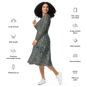 Long Sleeve Midi Dress (Her/Muliebris)(Grail Night Hoard Virtus 8.11) RJSTHS2022 RJS