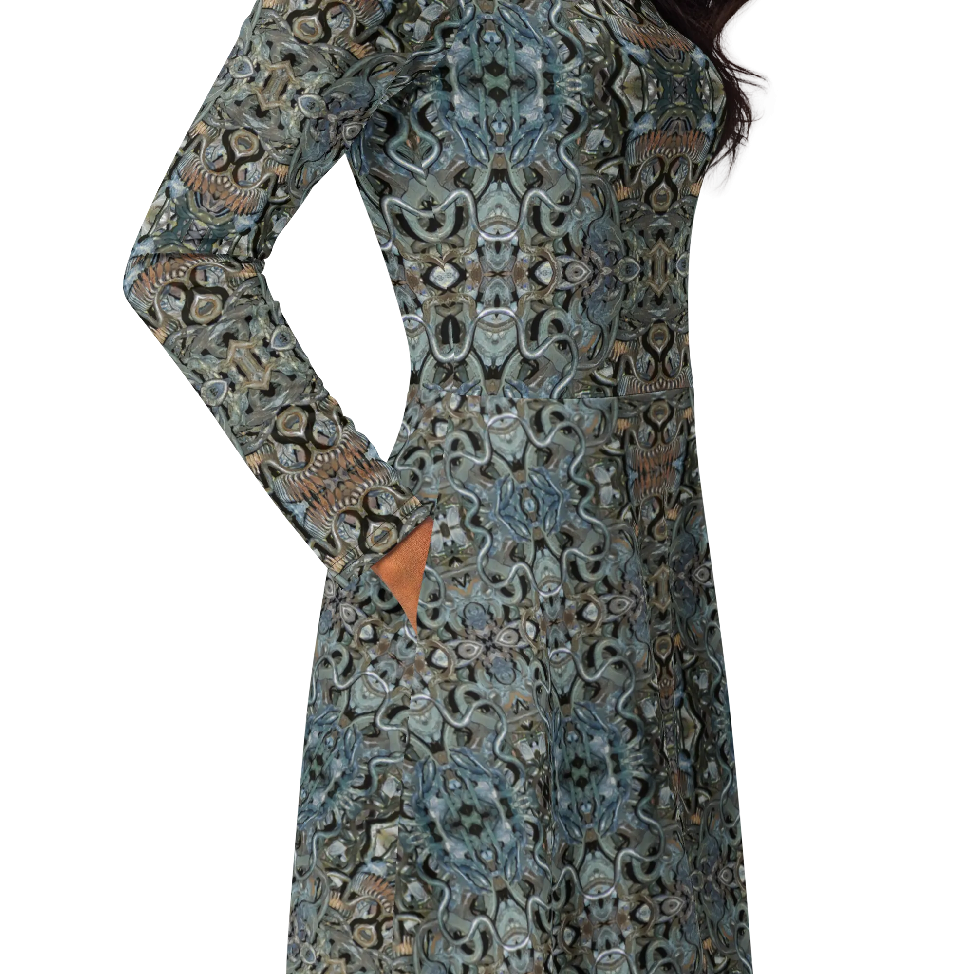 Long Sleeve Midi Dress (Her/Muliebris)(Grail Night Hoard Virtus 8.11) RJSTHS2022 RJS