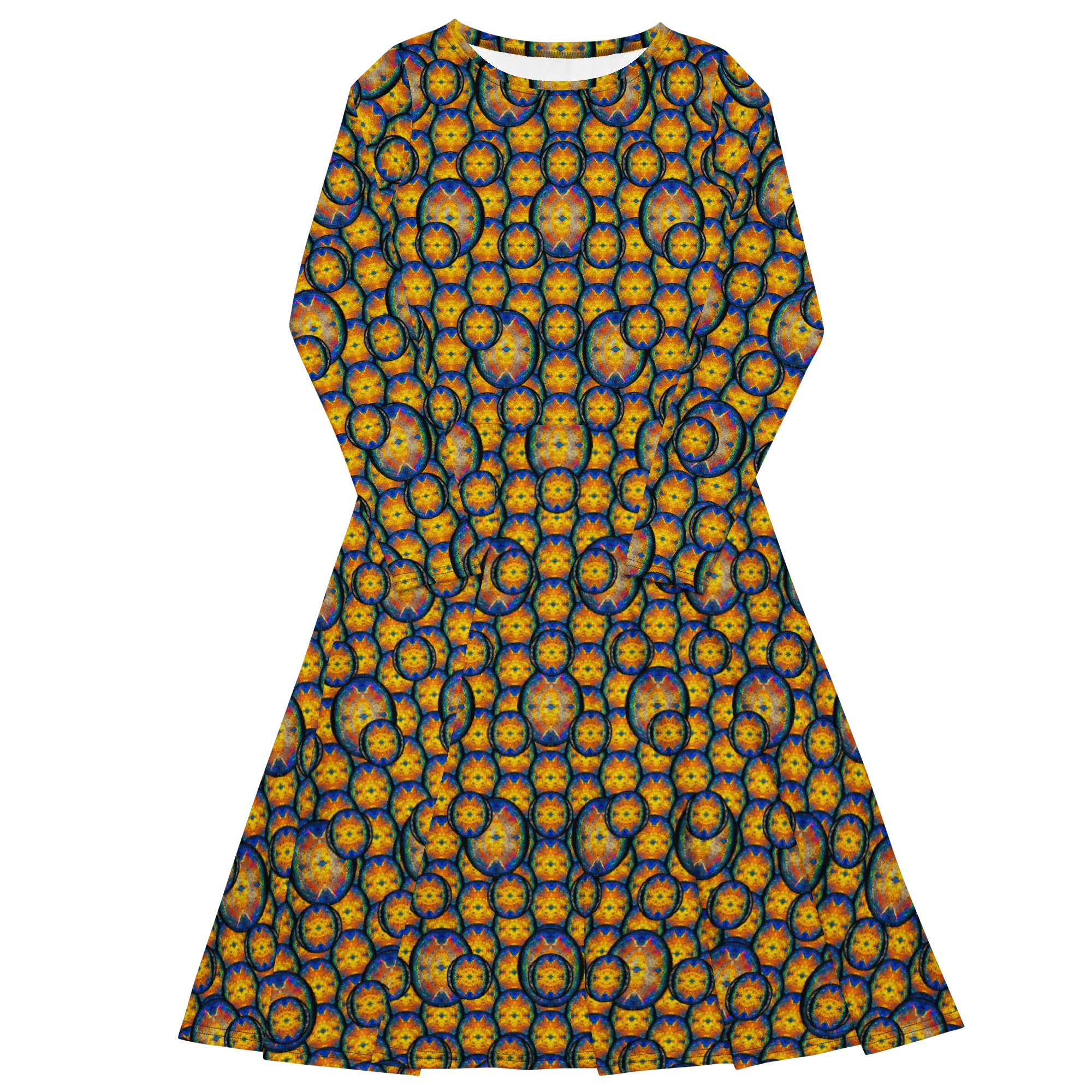 Long Sleeve Midi Dress (Her/Muliebris)(Opal Skies Cantus Primus) RJSTHw2025 RJS
