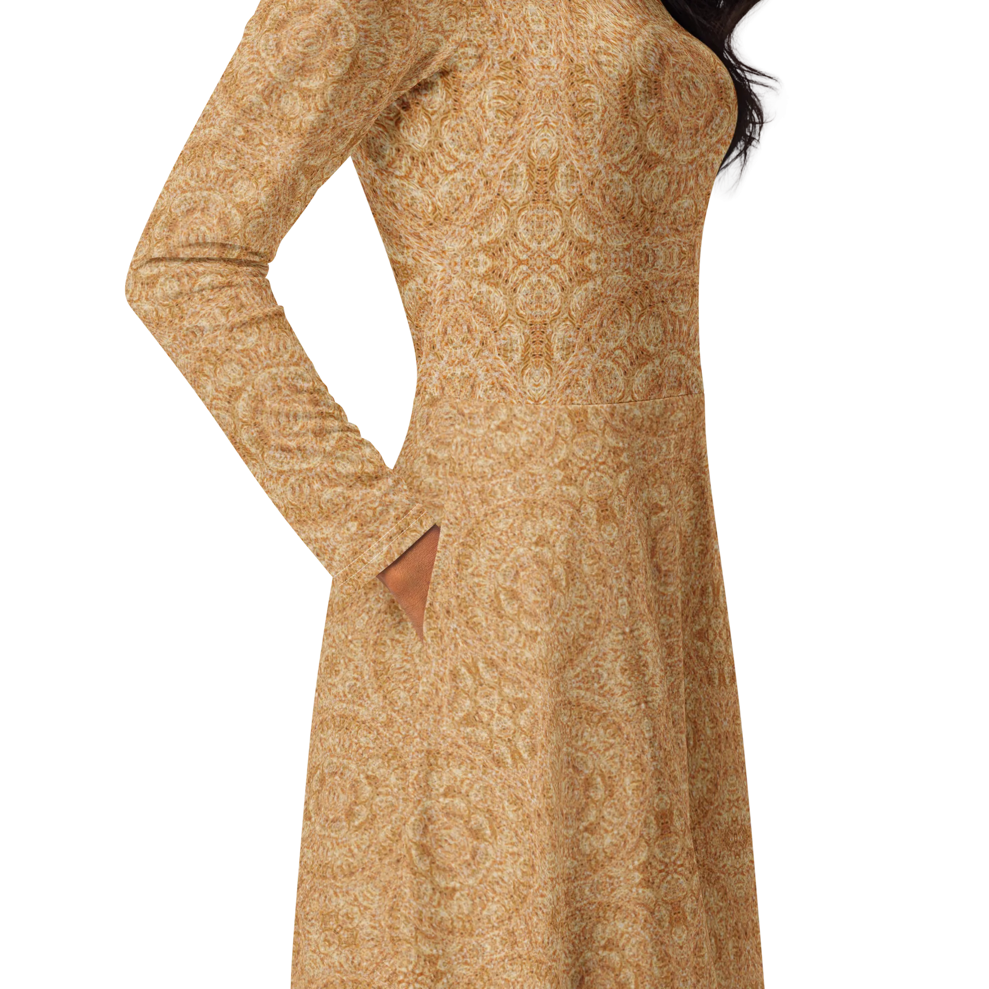 Long Sleeve Midi Dress (Her/Muliebris)(Ouroboros Smith Fabric) RJSTHS2022 RJS