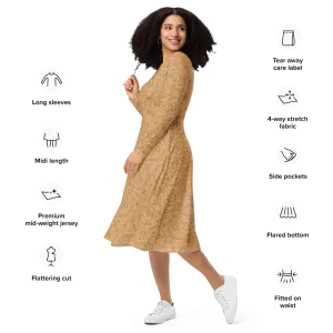 Long Sleeve Midi Dress (Her/Muliebris)(Ouroboros Smith Fabric) RJSTHS2022 RJS