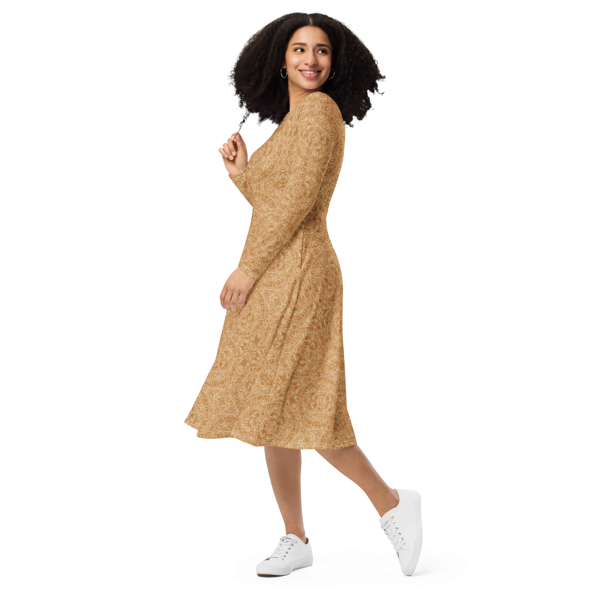 Long Sleeve Midi Dress (Her/Muliebris)(Ouroboros Smith Fabric) RJSTHS2022 RJS