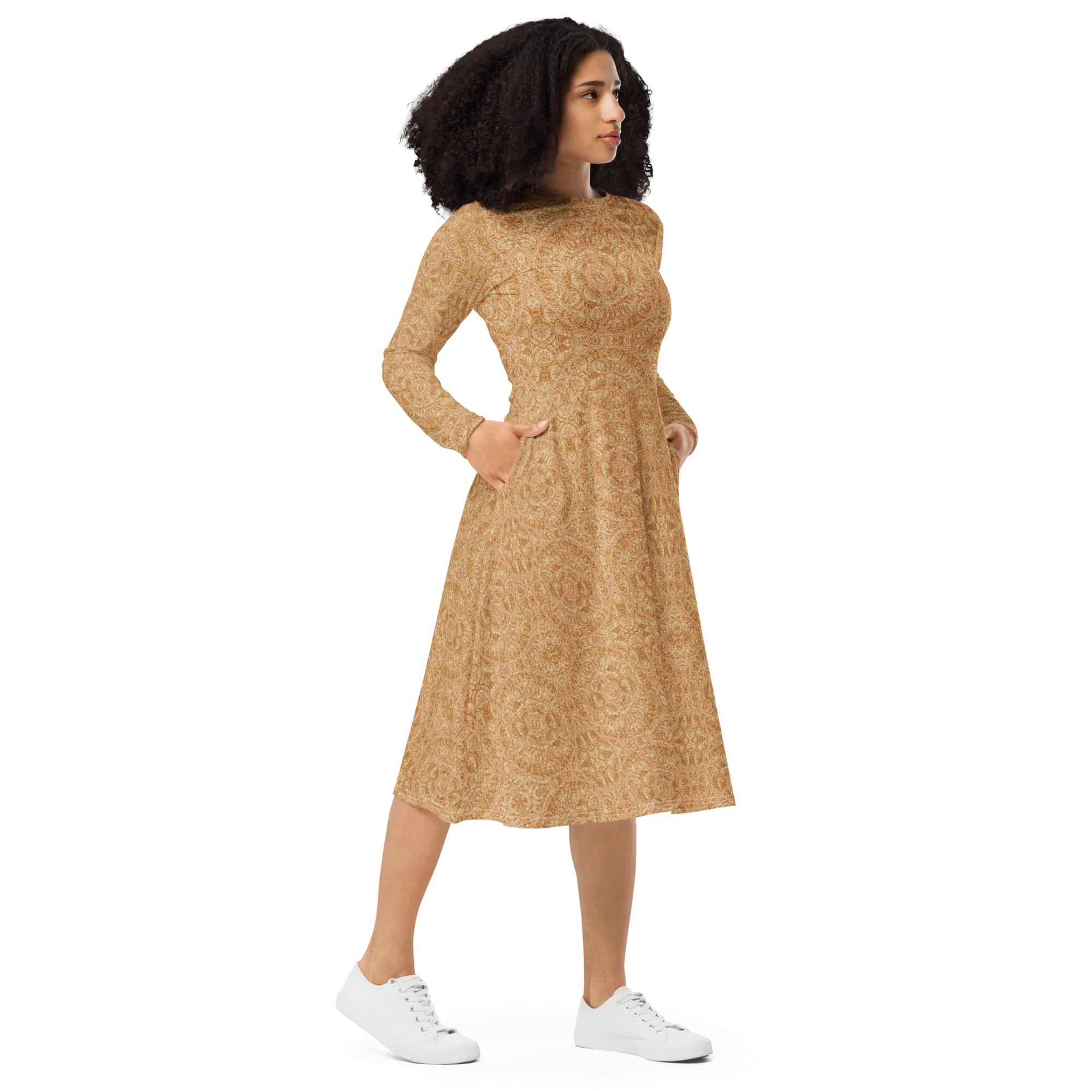 Long Sleeve Midi Dress (Her/Muliebris)(Ouroboros Smith Fabric) RJSTHS2022 RJS