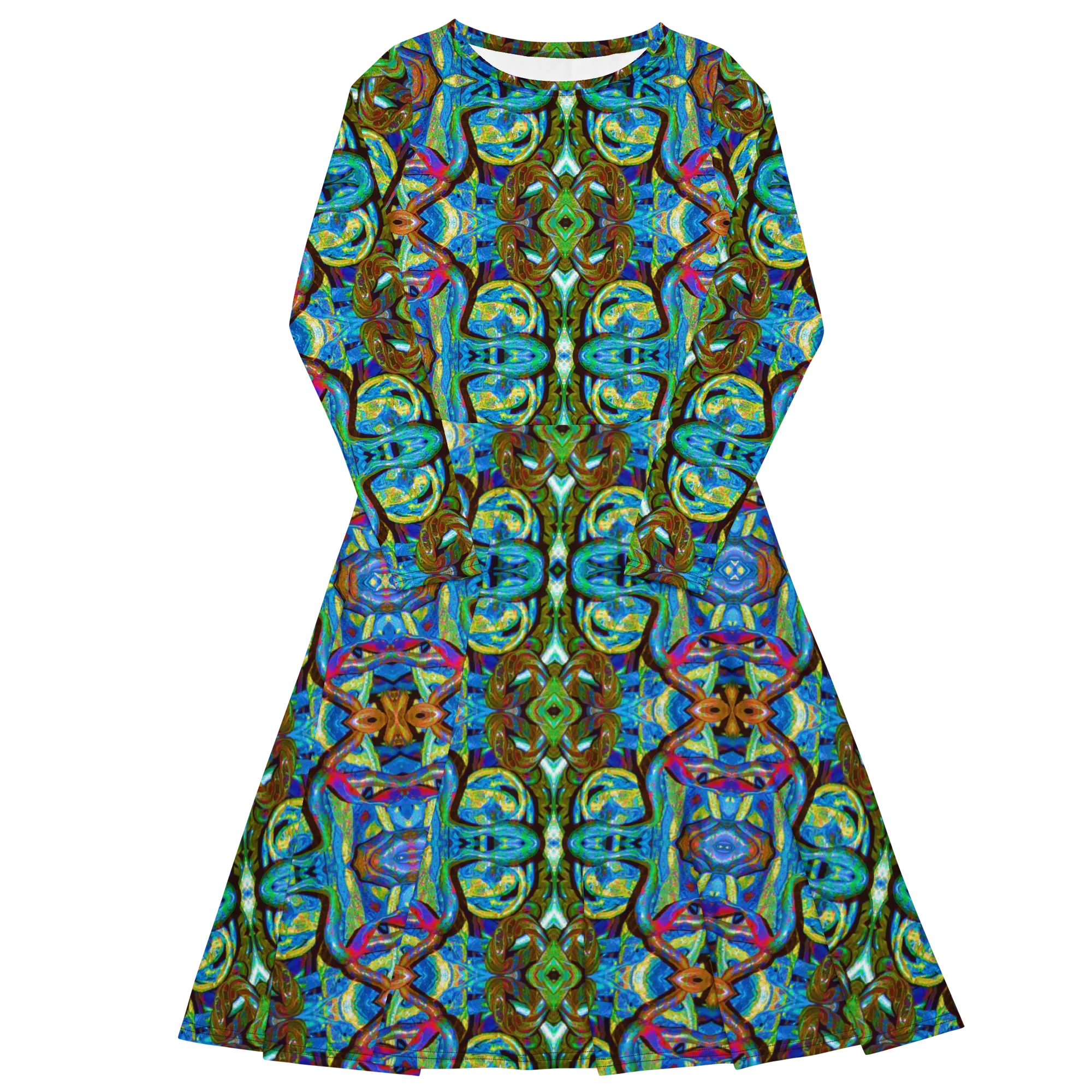 Long Sleeve Midi Dress (Her/Muliebris)(Pure Candy GNHV8.2.1 Blue Logo@Alchemic) RJSTHS2022 RJS