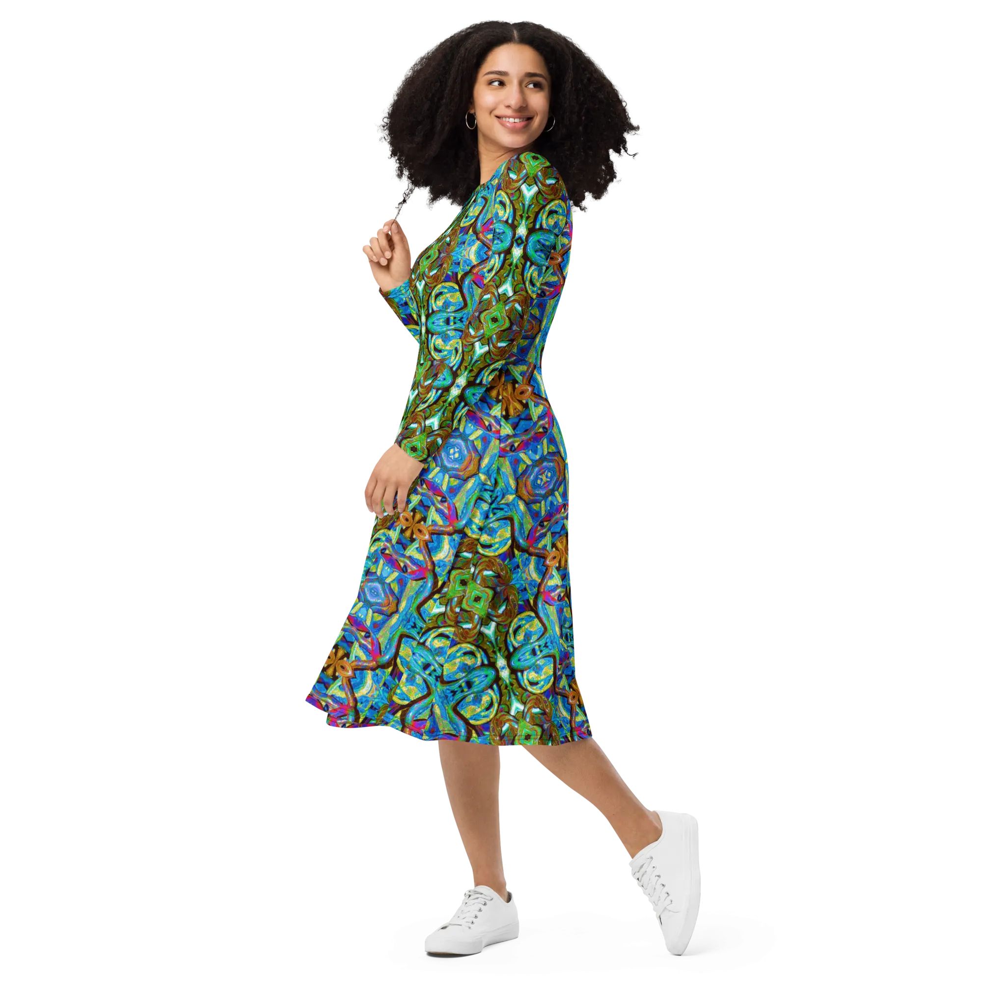 Long Sleeve Midi Dress (Her/Muliebris)(Pure Candy GNHV8.2.1 Blue Logo@Alchemic) RJSTHS2022 RJS