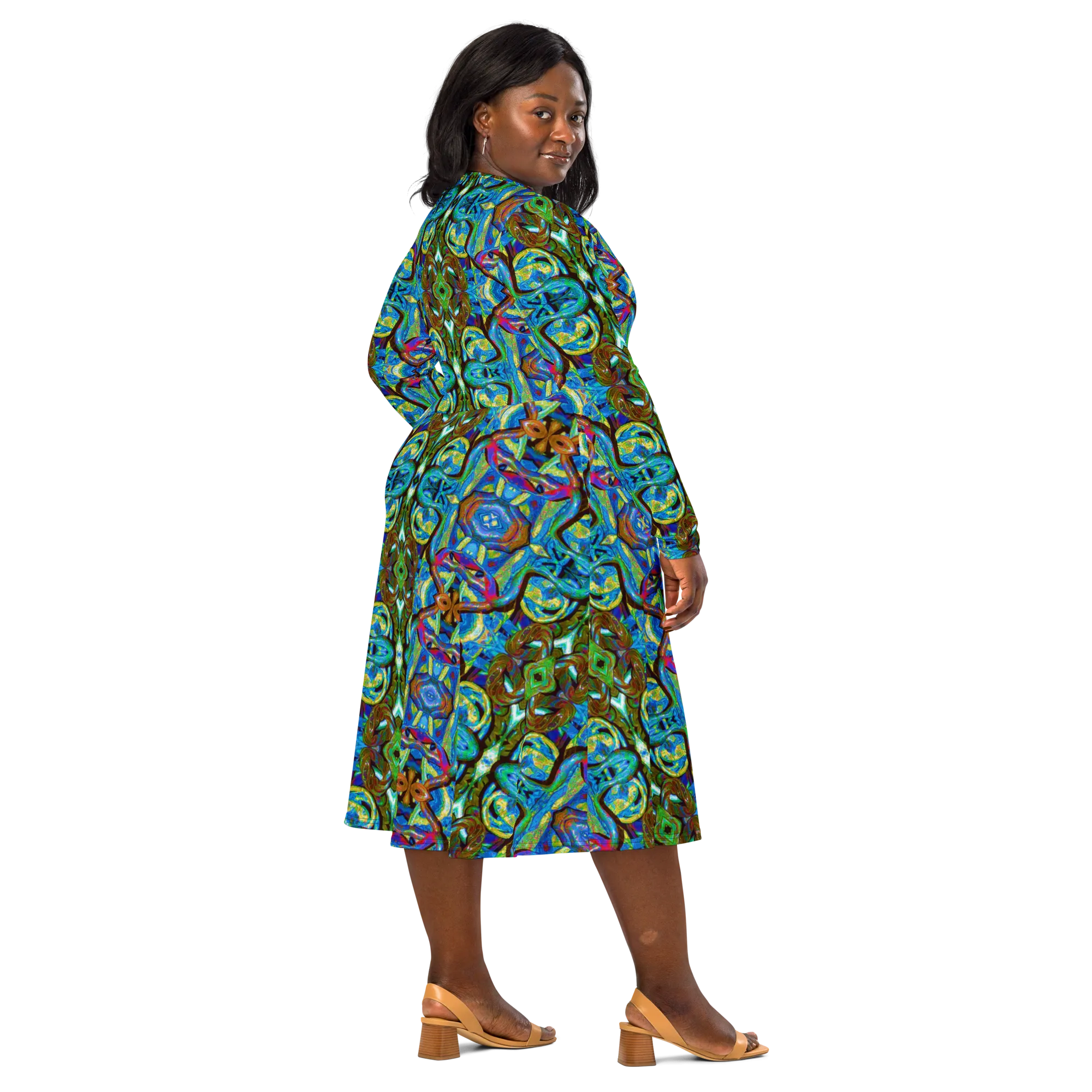 Long Sleeve Midi Dress (Her/Muliebris)(Pure Candy GNHV8.2.1 Blue Logo@Alchemic) RJSTHS2022 RJS