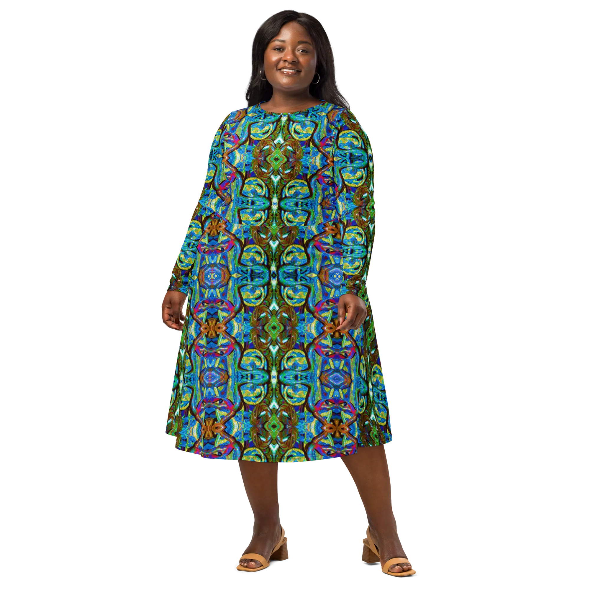 Long Sleeve Midi Dress (Her/Muliebris)(Pure Candy GNHV8.2.1 Blue Logo@Alchemic) RJSTHS2022 RJS