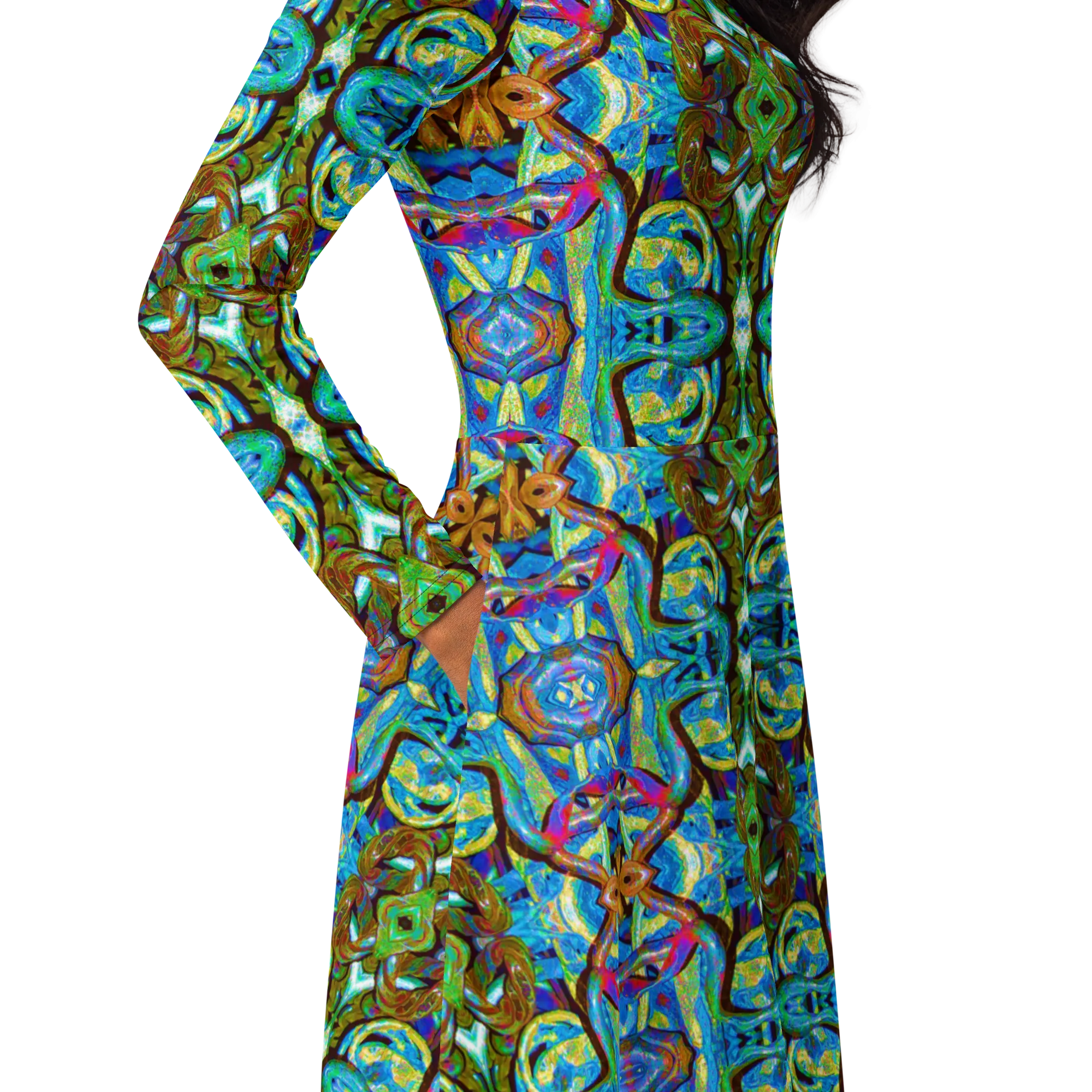 Long Sleeve Midi Dress (Her/Muliebris)(Pure Candy GNHV8.2.1 Blue Logo@Alchemic) RJSTHS2022 RJS