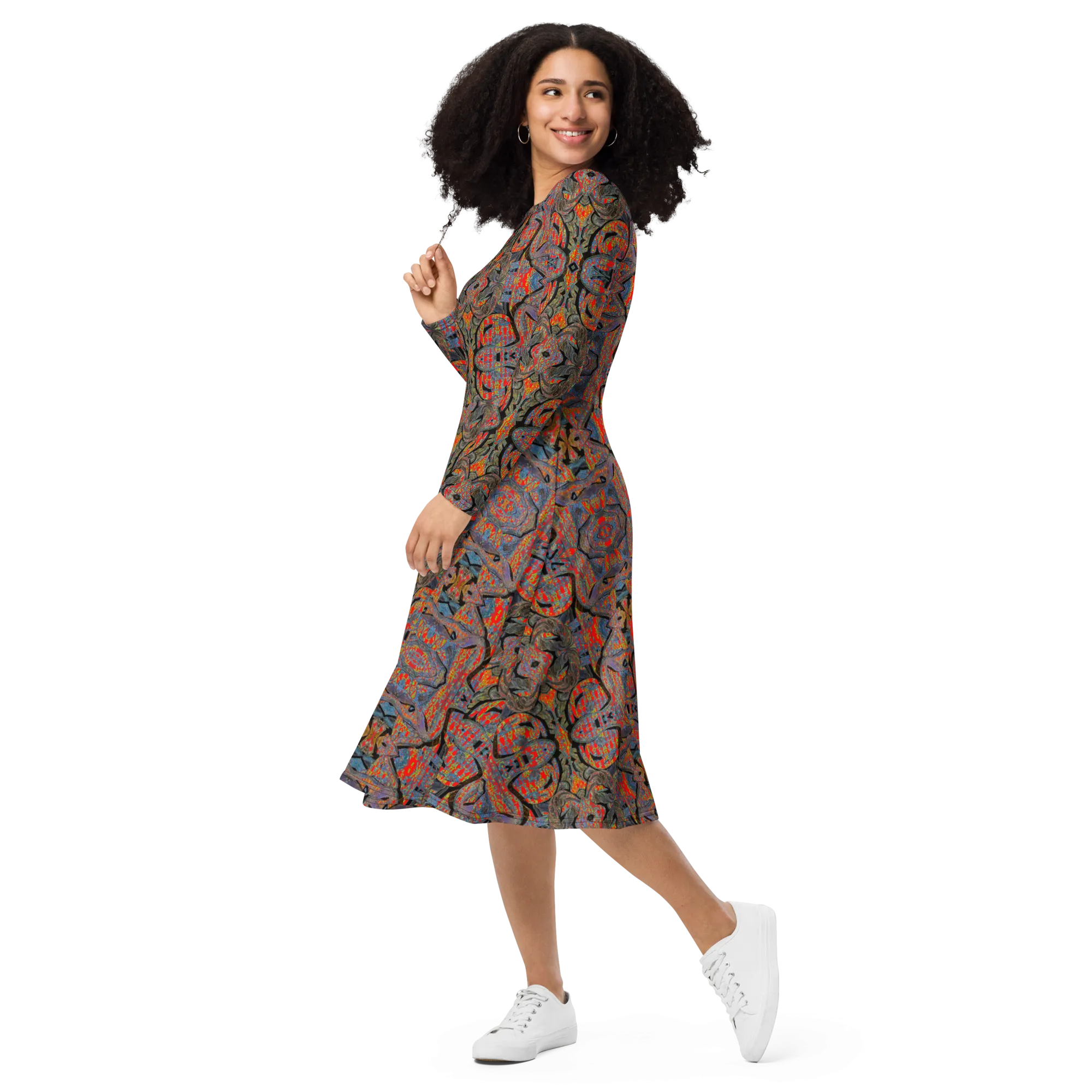 Long Sleeve Midi Dress (Her/Muliebris)(Pure Candy GNHV8.2.1 Orange Logo@Alchemic) RJSTHS2022 RJS