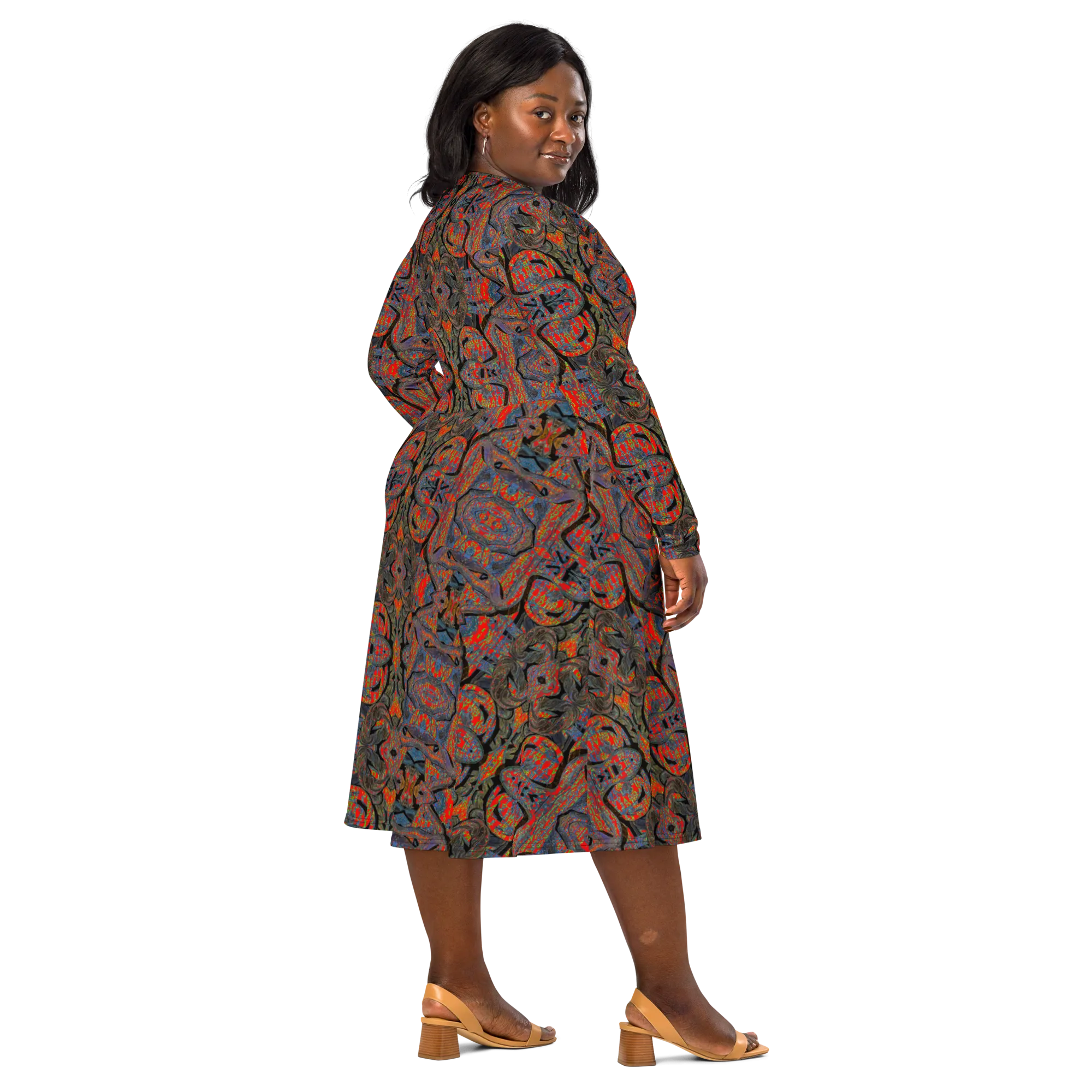 Long Sleeve Midi Dress (Her/Muliebris)(Pure Candy GNHV8.2.1 Orange Logo@Alchemic) RJSTHS2022 RJS