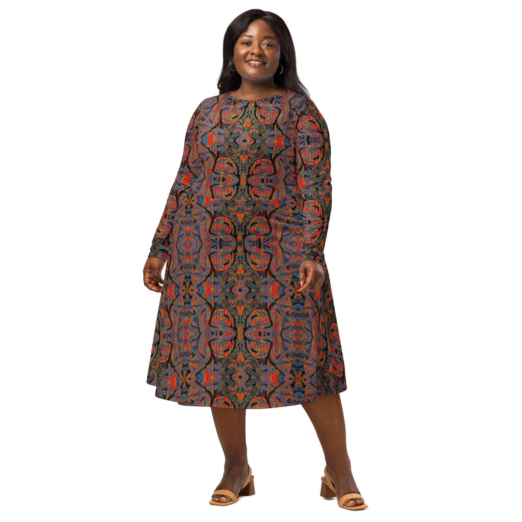 Long Sleeve Midi Dress (Her/Muliebris)(Pure Candy GNHV8.2.1 Orange Logo@Alchemic) RJSTHS2022 RJS