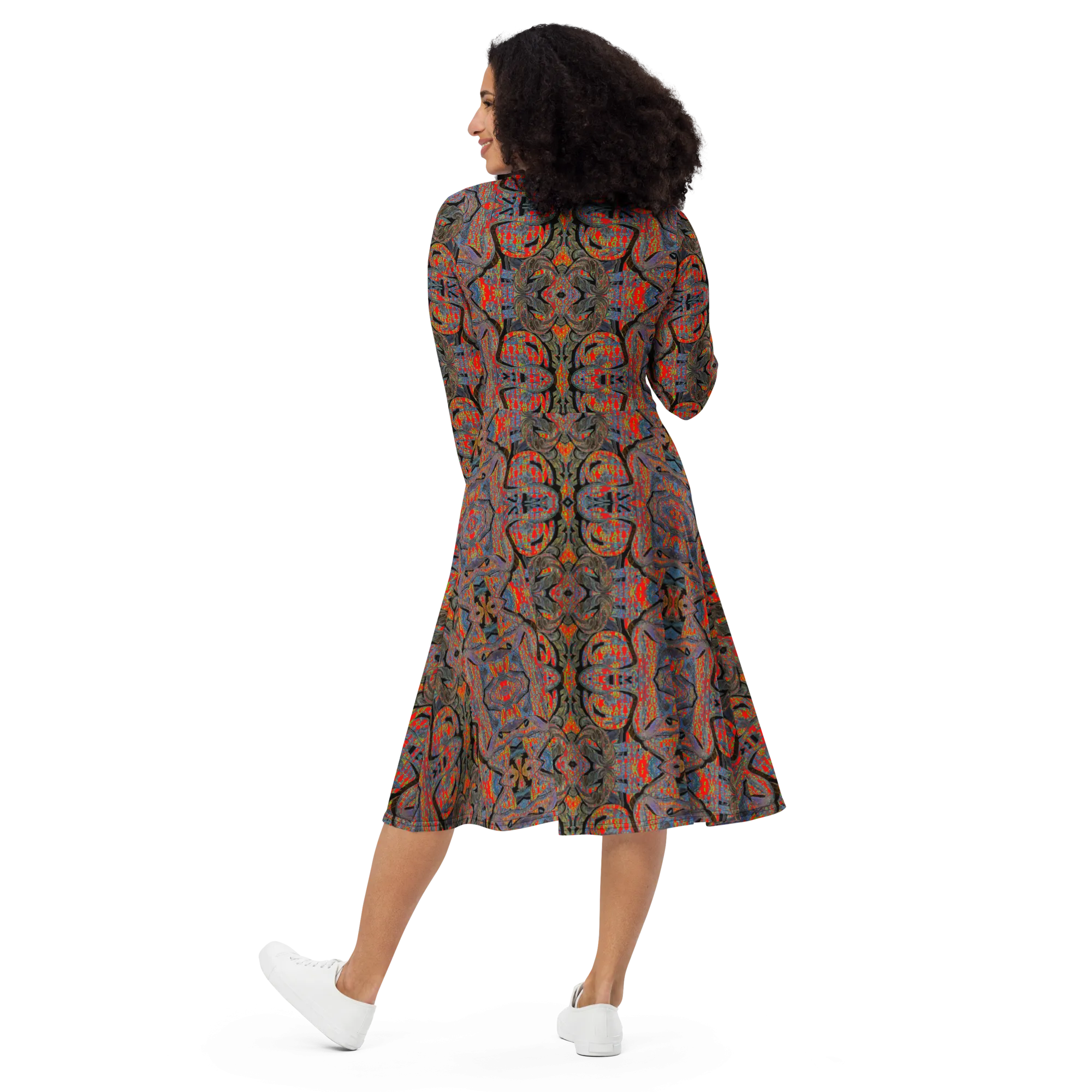 Long Sleeve Midi Dress (Her/Muliebris)(Pure Candy GNHV8.2.1 Orange Logo@Alchemic) RJSTHS2022 RJS