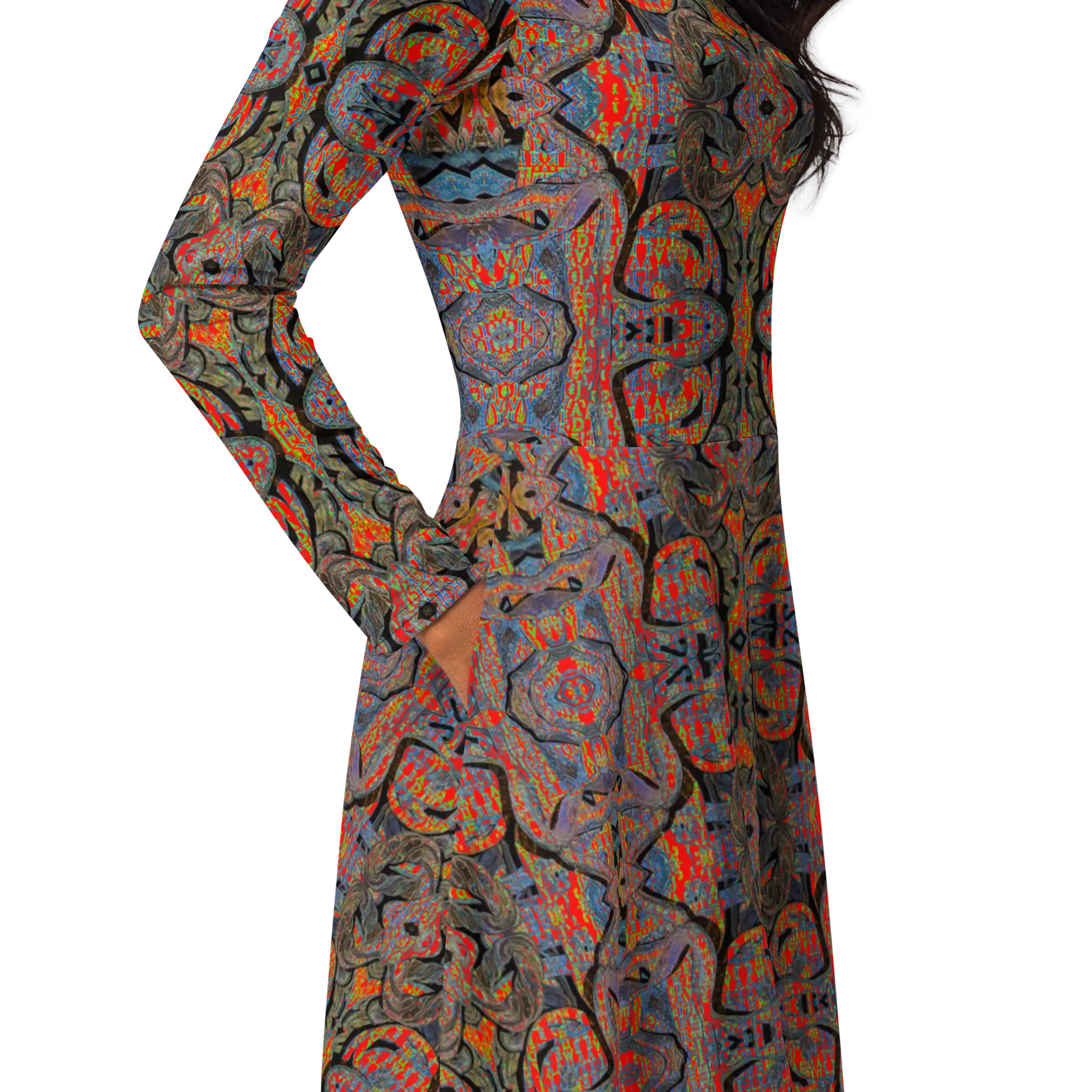 Long Sleeve Midi Dress (Her/Muliebris)(Pure Candy GNHV8.2.1 Orange Logo@Alchemic) RJSTHS2022 RJS