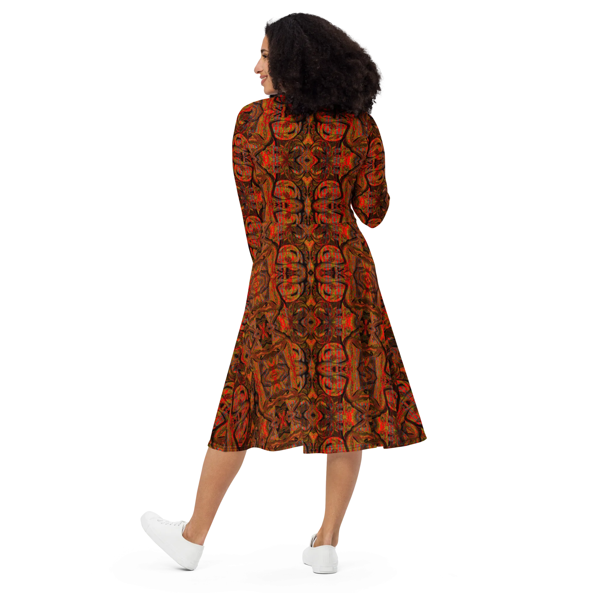 Long Sleeve Midi Dress (Her/Muliebris)(Pure Candy GNHV8.2.1 Orange Logo@Alchemic) RJSTHS2022 RJS