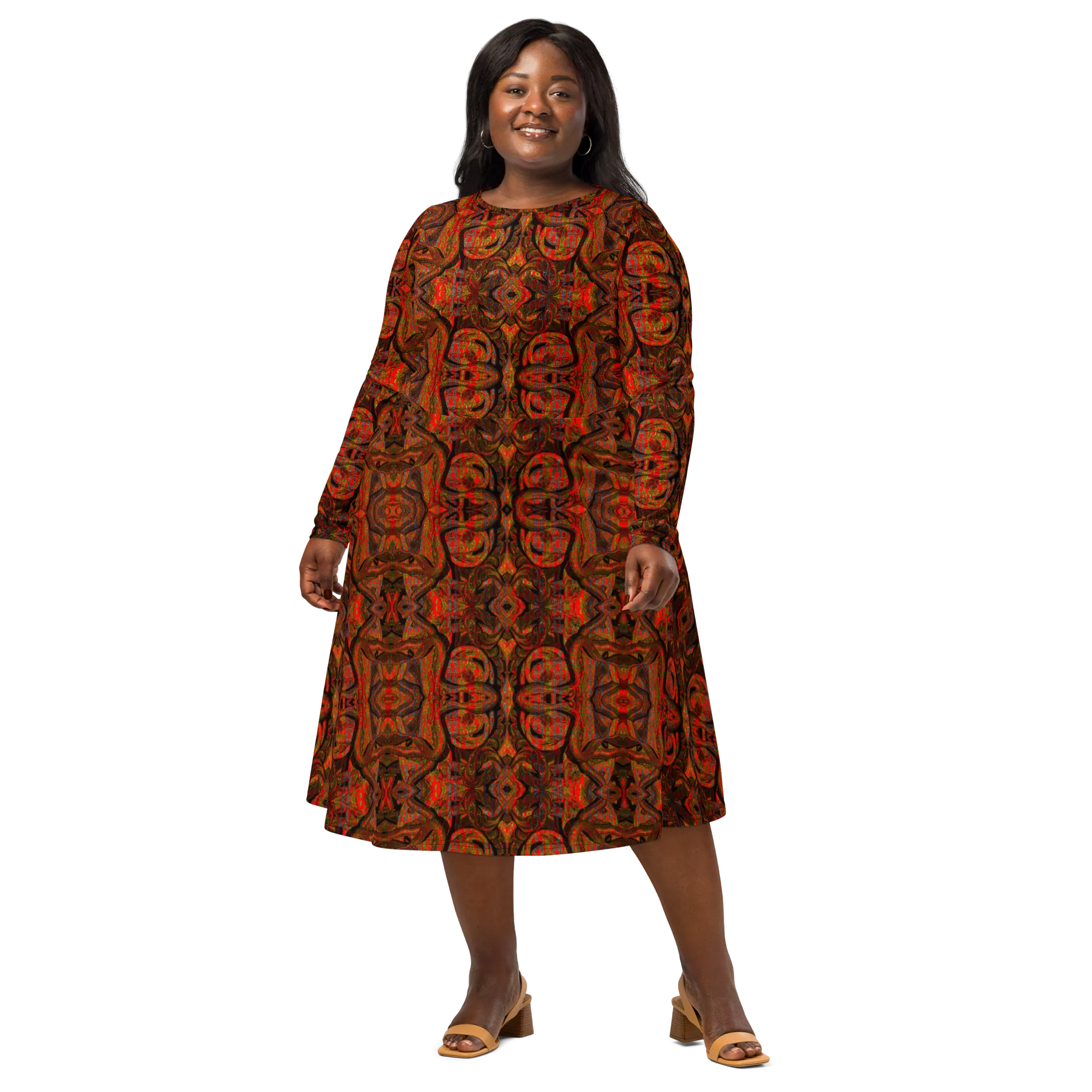Long Sleeve Midi Dress (Her/Muliebris)(Pure Candy GNHV8.2.1 Orange Logo@Alchemic) RJSTHS2022 RJS