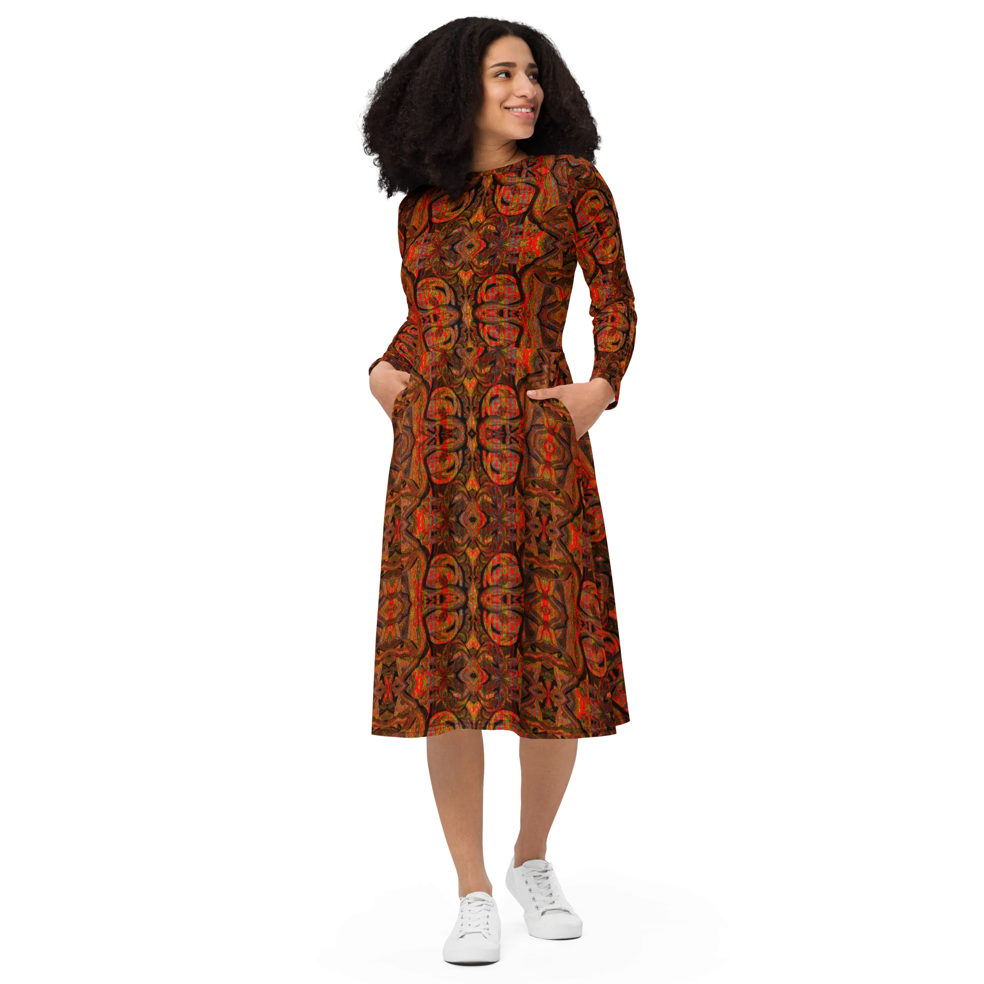 Long Sleeve Midi Dress (Her/Muliebris)(Pure Candy GNHV8.2.1 Orange Logo@Alchemic) RJSTHS2022 RJS