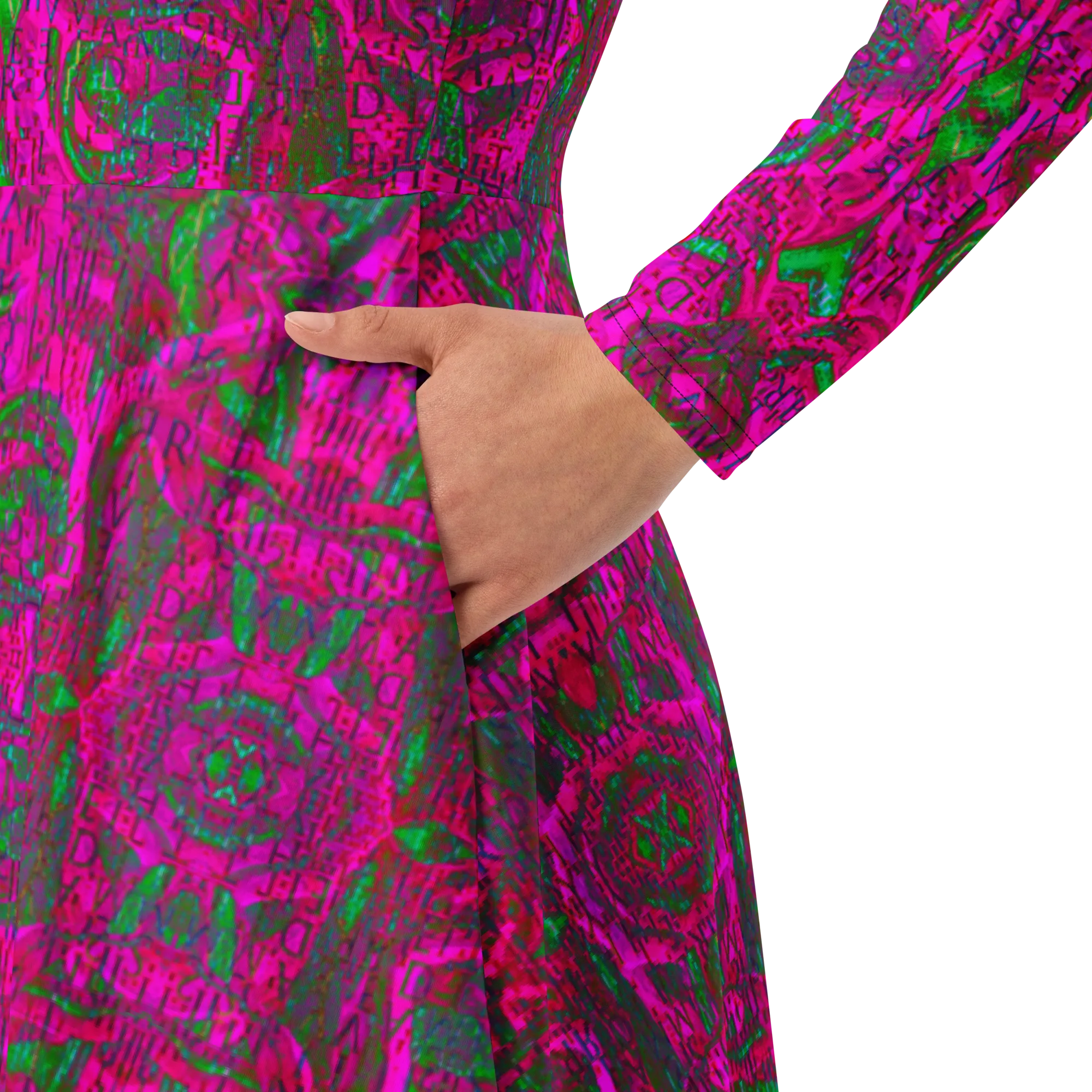 Long Sleeve Midi Dress (Her/Muliebris)(Pure Candy GNHV8.2.1 Pink Logo@Alchemic) RJSTHS2022 RJS