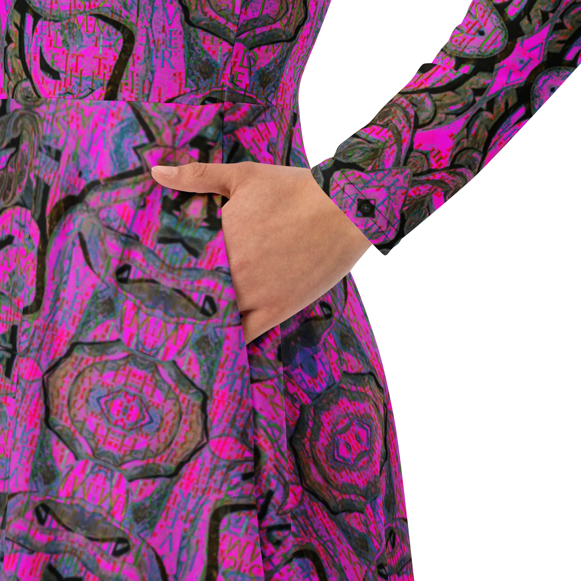 Long Sleeve Midi Dress (Her/Muliebris)(Pure Candy GNHV8.2.1 Pink Logo@Alchemic) RJSTHS2022 RJS