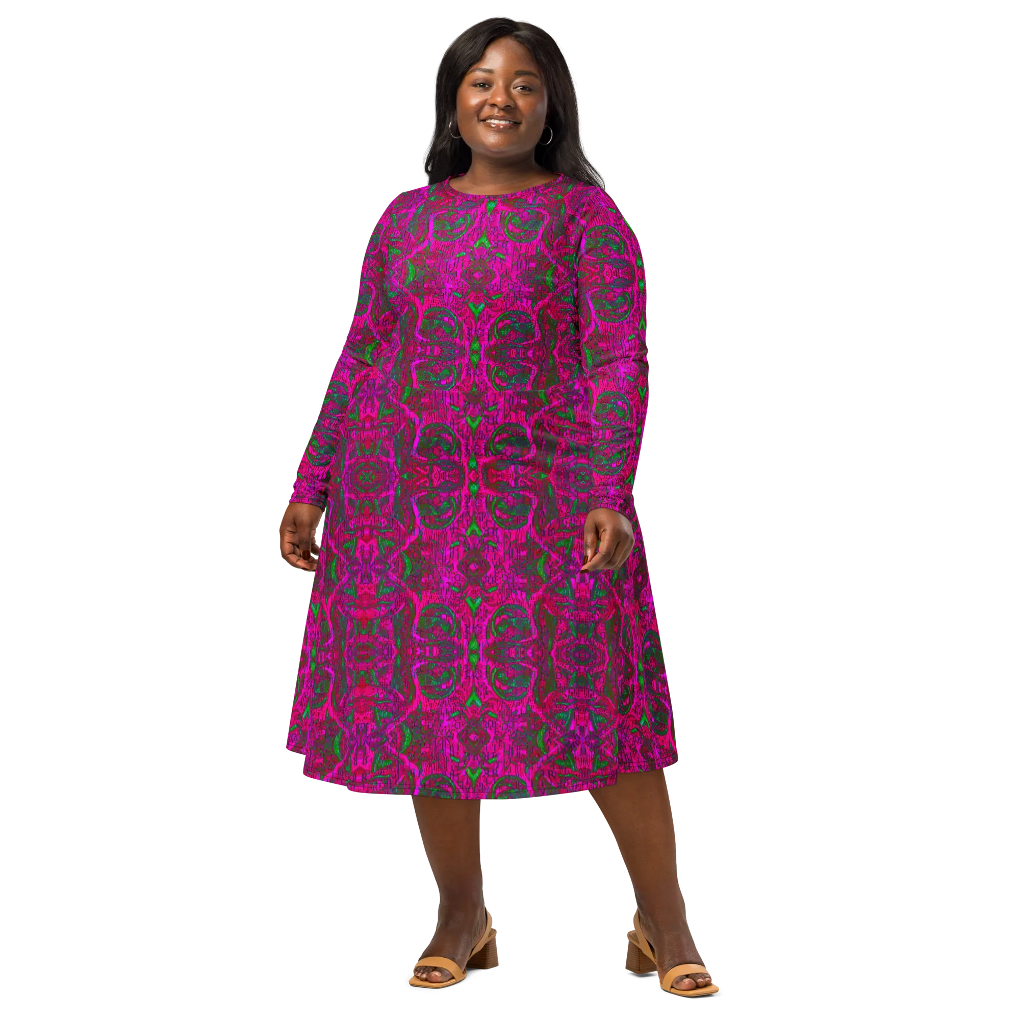 Long Sleeve Midi Dress (Her/Muliebris)(Pure Candy GNHV8.2.1 Pink Logo@Alchemic) RJSTHS2022 RJS