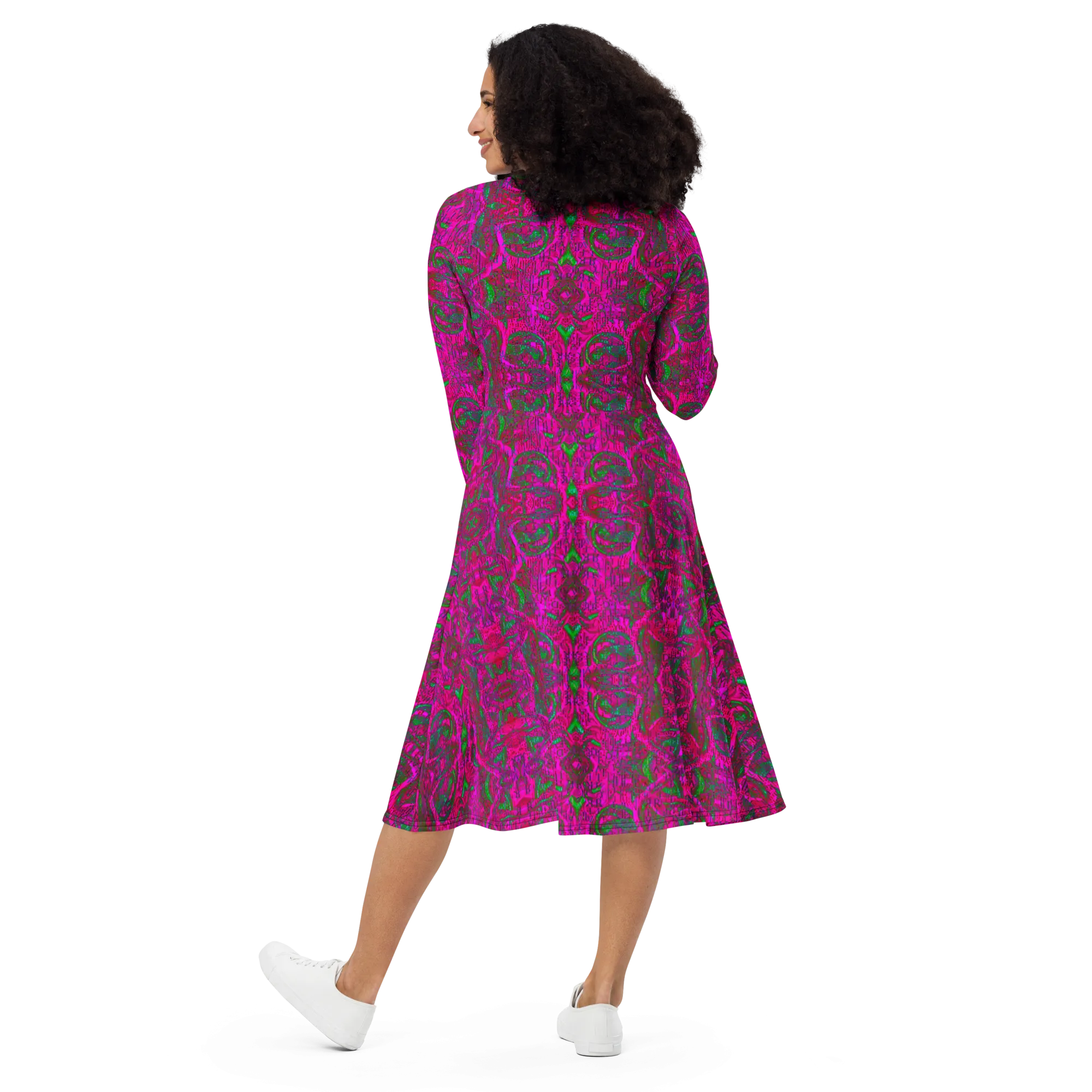 Long Sleeve Midi Dress (Her/Muliebris)(Pure Candy GNHV8.2.1 Pink Logo@Alchemic) RJSTHS2022 RJS