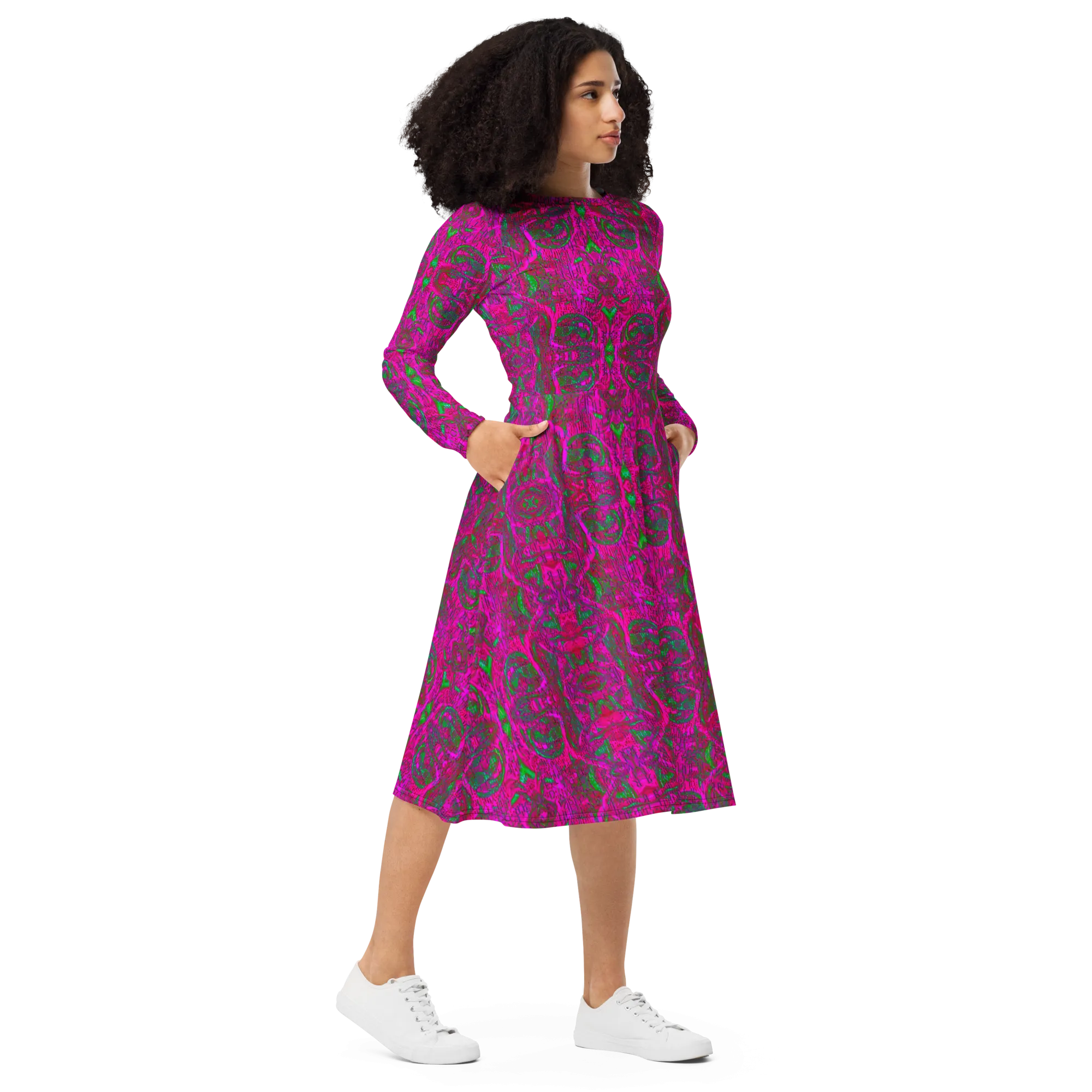 Long Sleeve Midi Dress (Her/Muliebris)(Pure Candy GNHV8.2.1 Pink Logo@Alchemic) RJSTHS2022 RJS