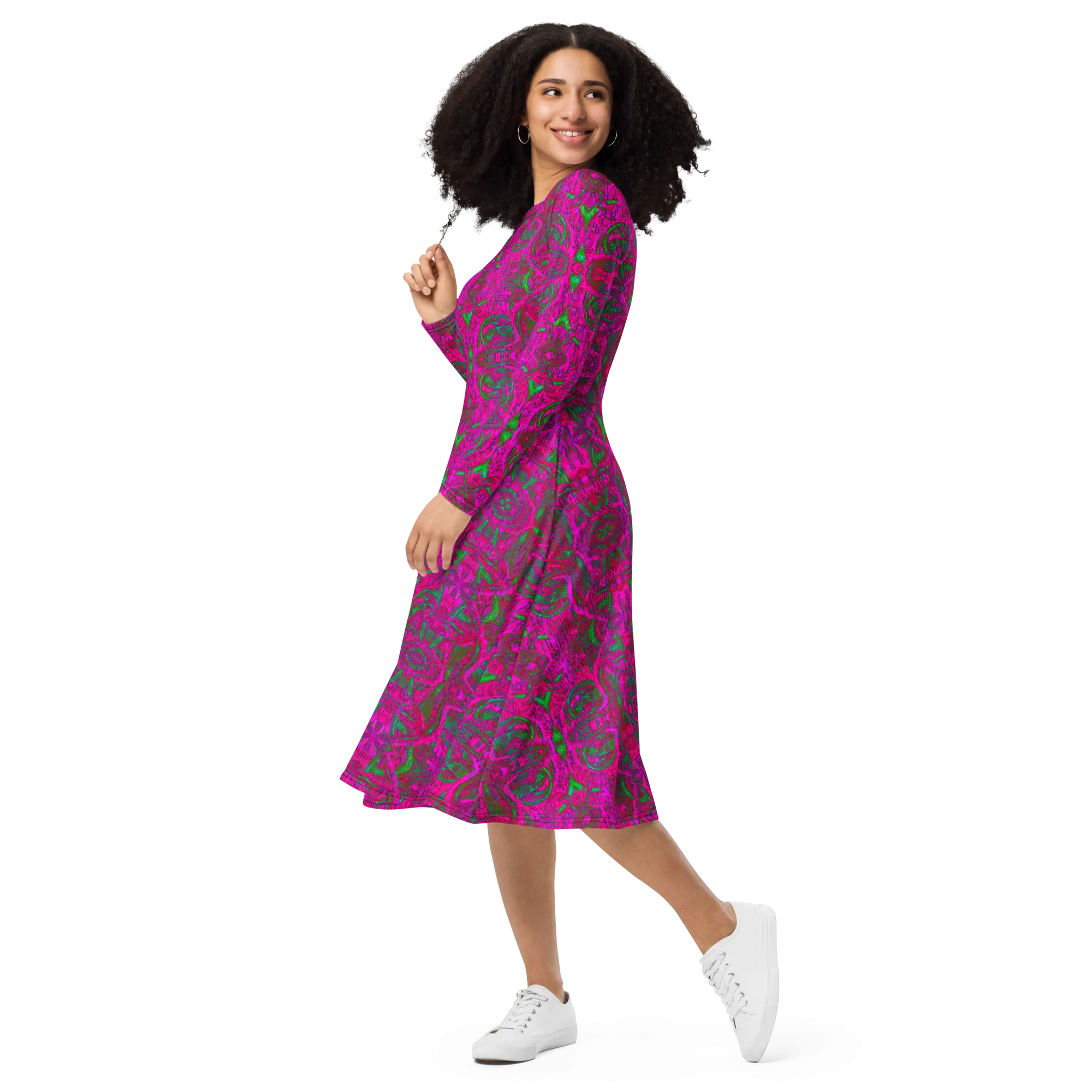 Long Sleeve Midi Dress (Her/Muliebris)(Pure Candy GNHV8.2.1 Pink Logo@Alchemic) RJSTHS2022 RJS